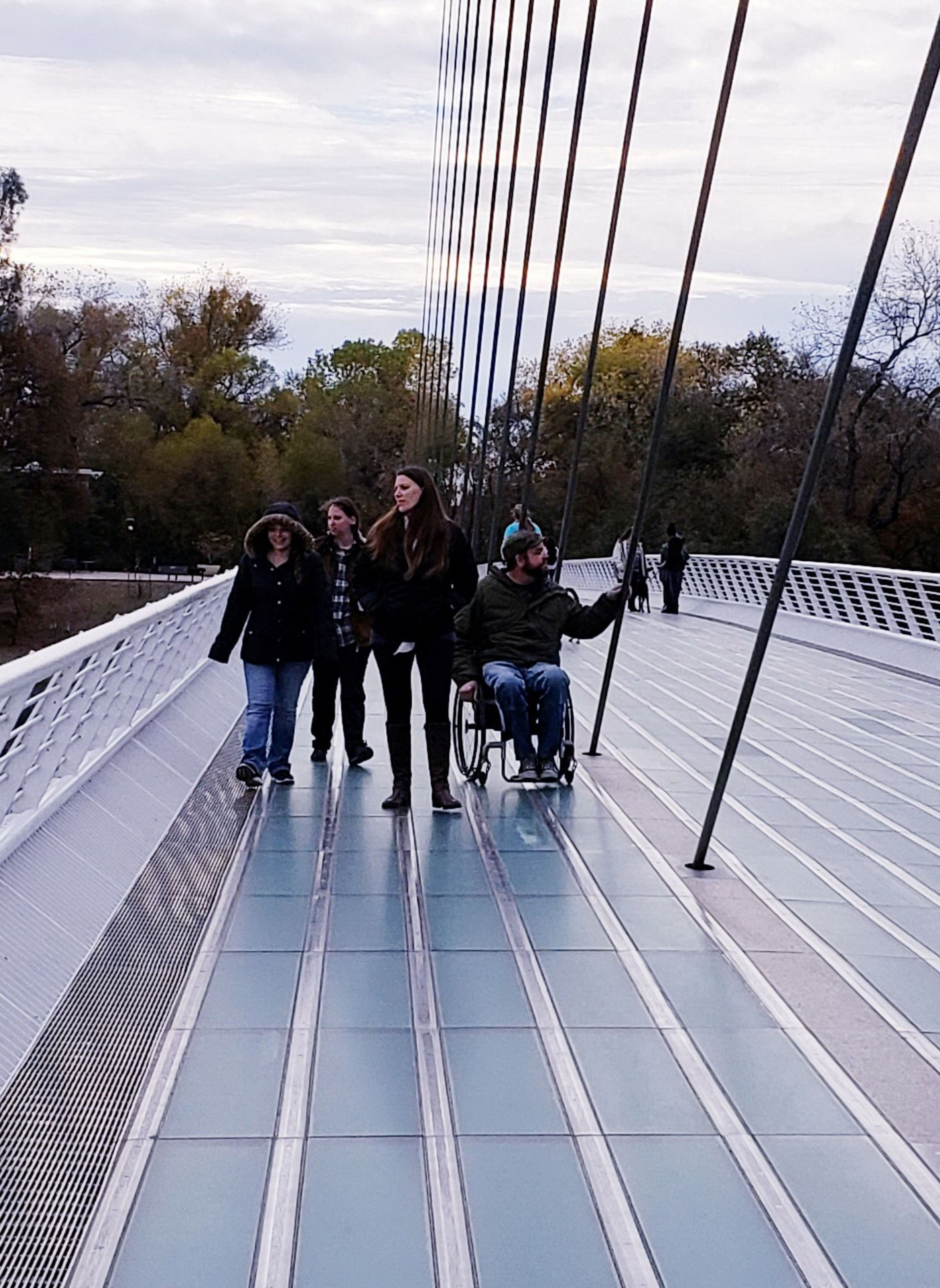 American Trails staff enjoying a stroll on their home base NRT. Photo by Sue Crowe.