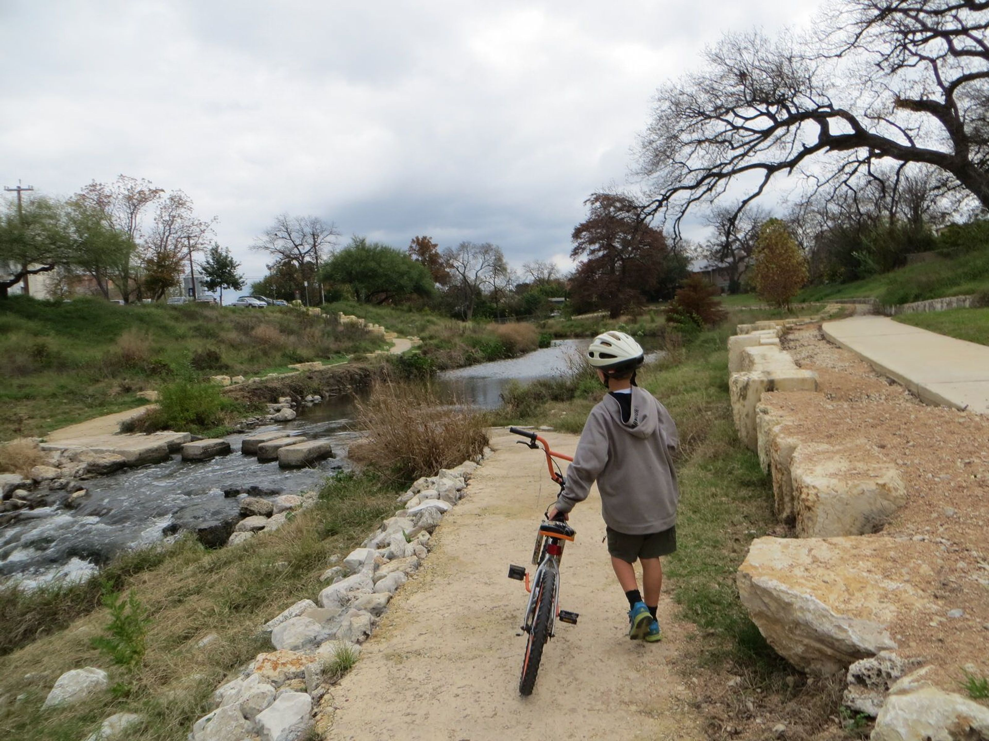 A trail ford on the San Antonio River in the King Williams Historic District just south of downtown San Antonio, Texas. Photo by Chris Sheffield.