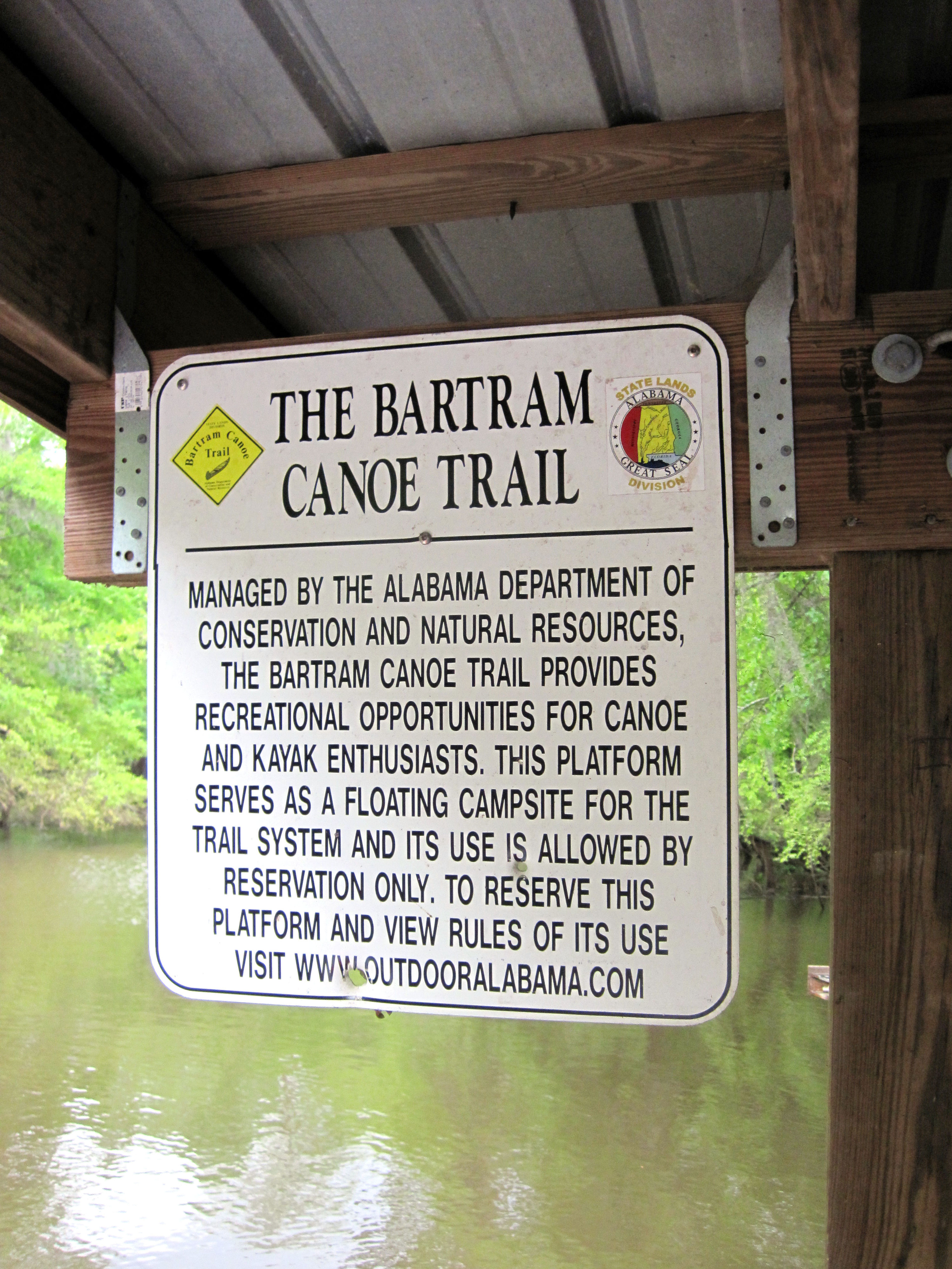 Bartram Canoe Trail Sign