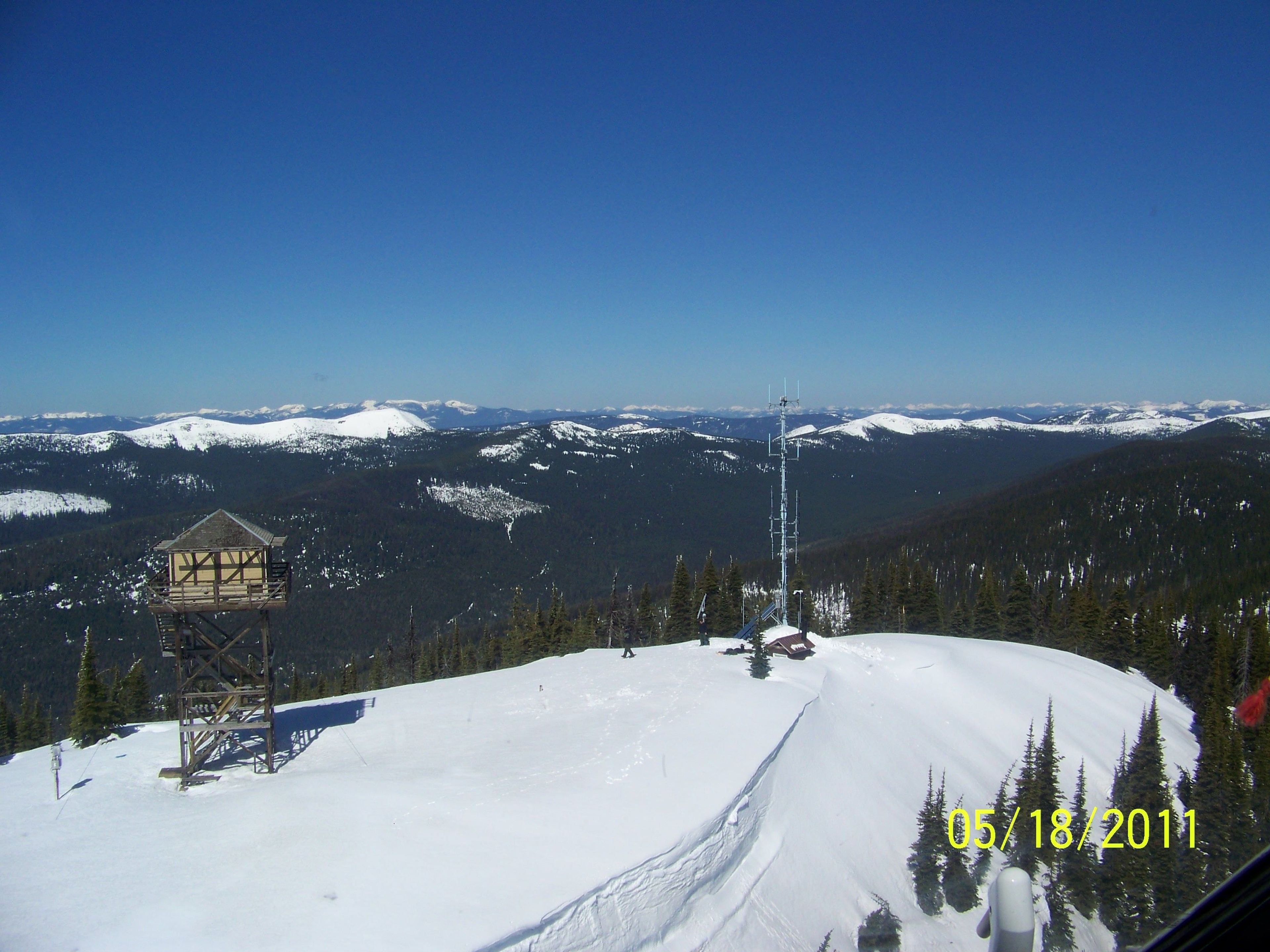 Deep snow at lookout. Photo by Dave Helmrick/USFS.