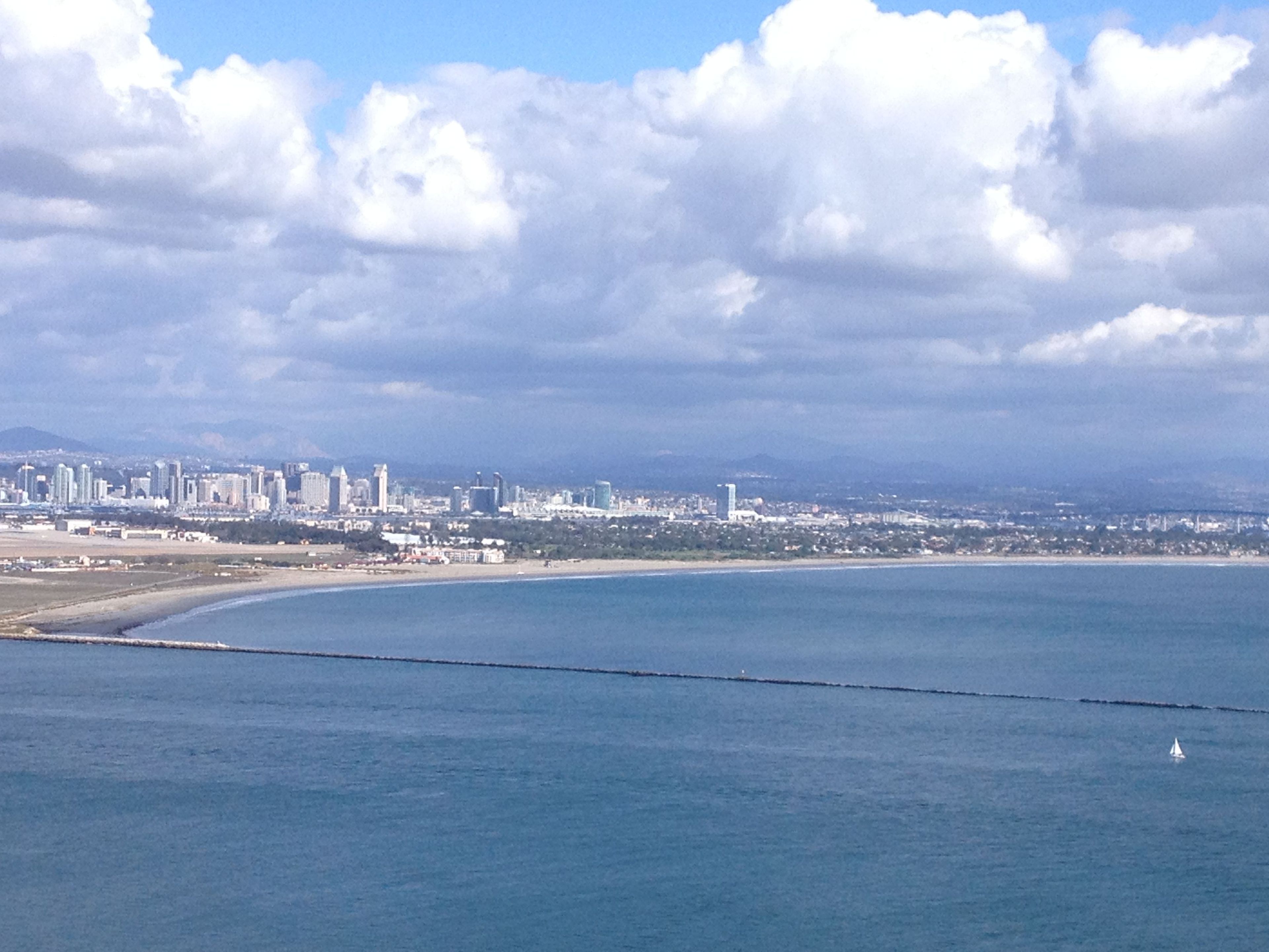 San Diego Bay and Silver Strand from Point Loma Lighthouse. Photo by wiki Angspring.