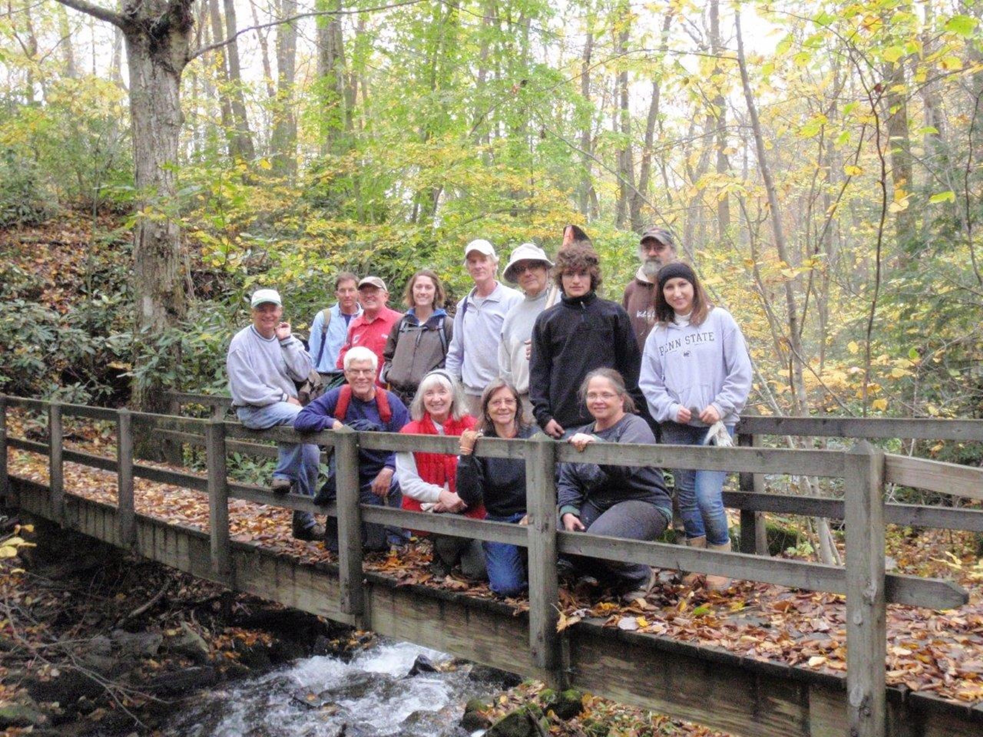 Trail group. Photo by Western Penn. Conservancy.