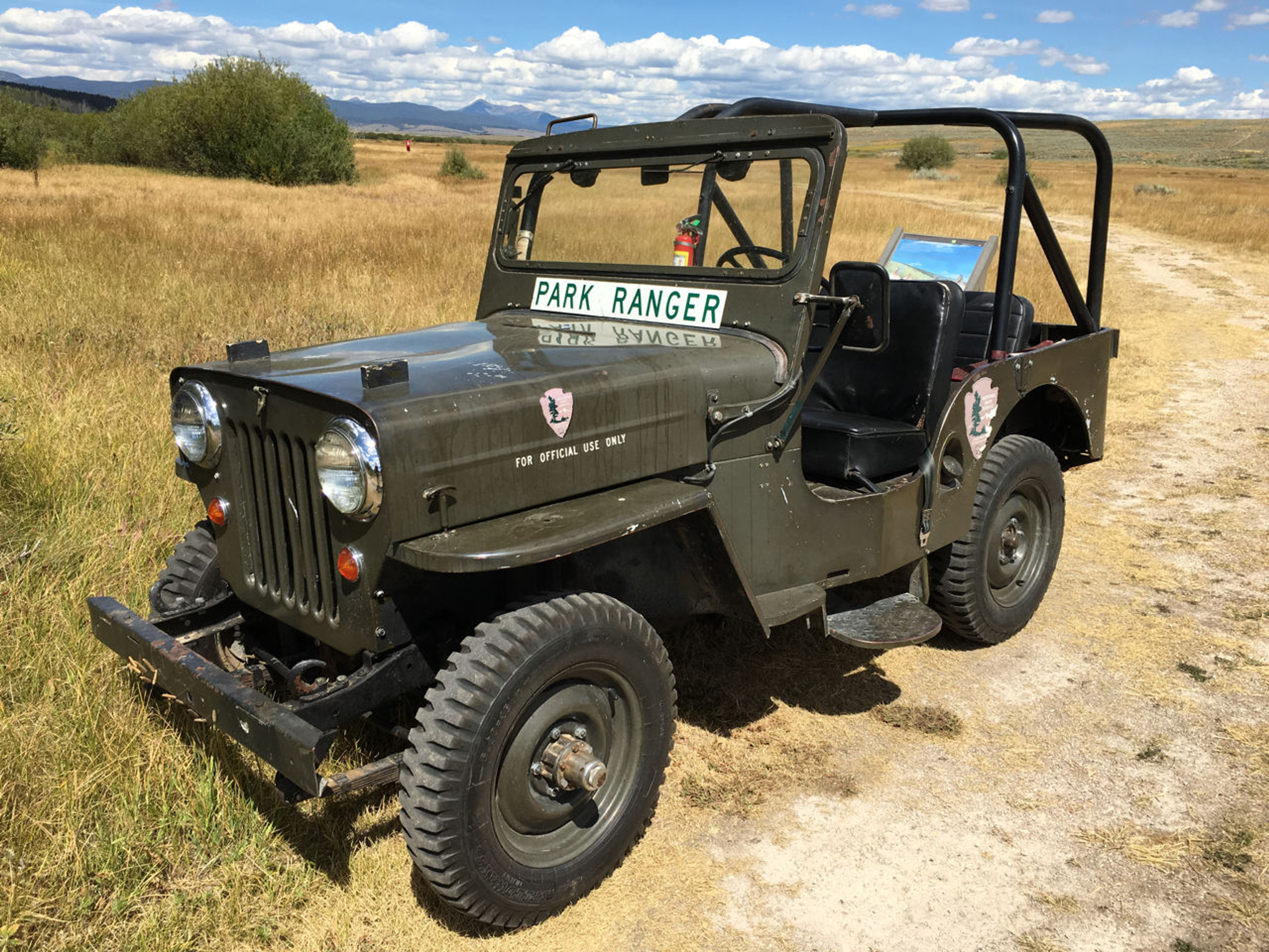 Rangers sometimes patrol the Battlefield Site in this early 60s Willys CJ-3B. Photo by David Lingle.