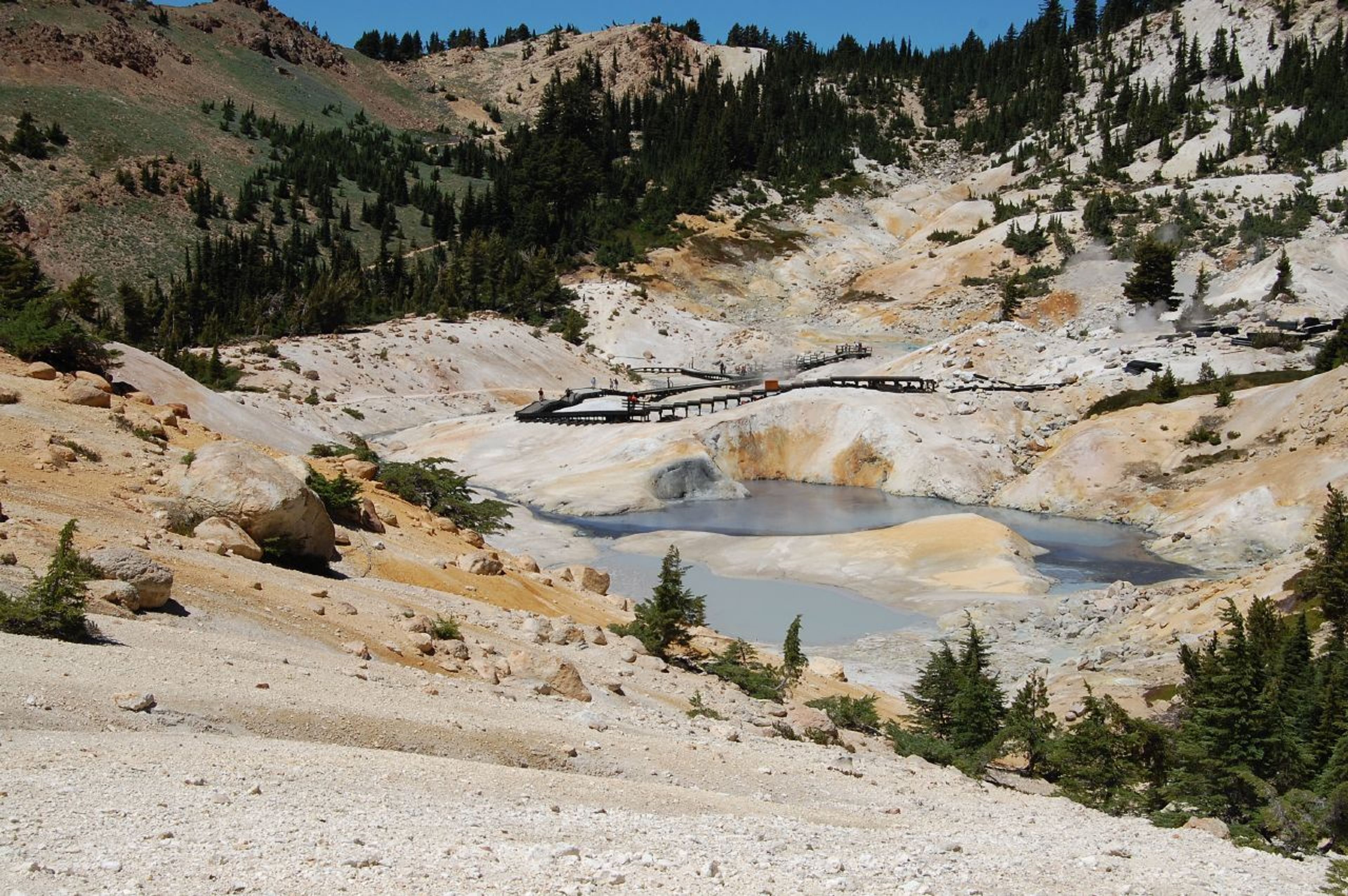 Bumpass Hell Trail and Boardwalk. Photo by Michael Stark.