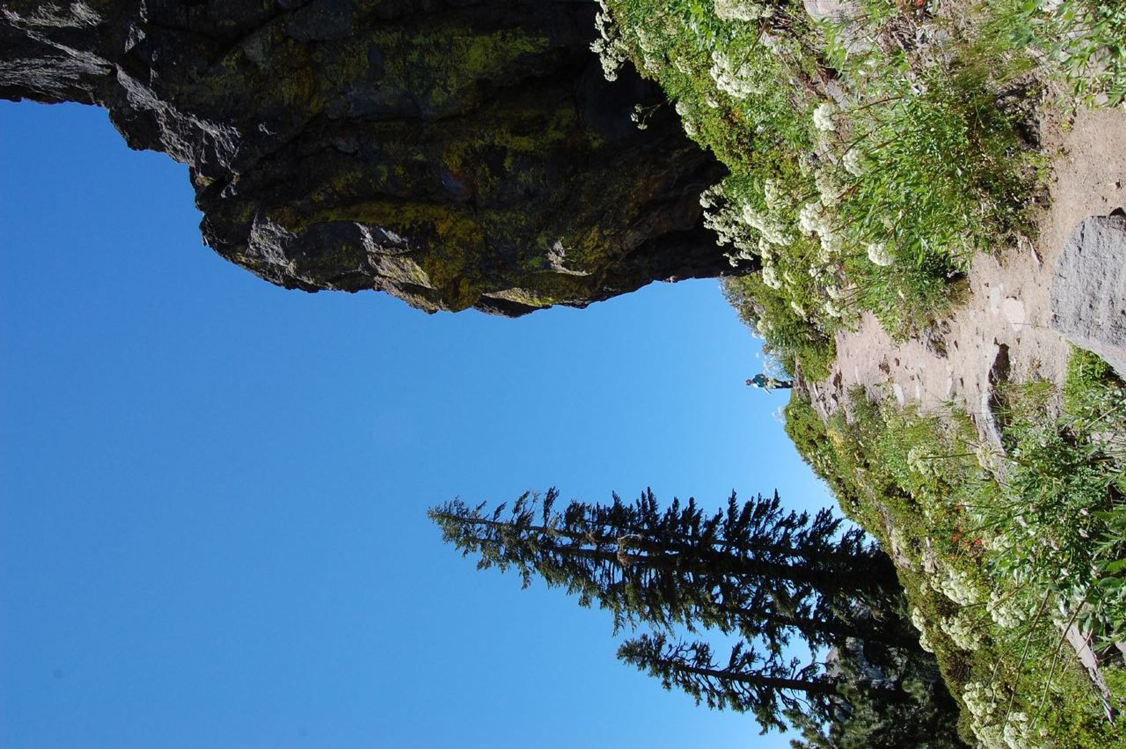 Hiker on the Bumpass Hell Trail. Photo by Michael Stark.