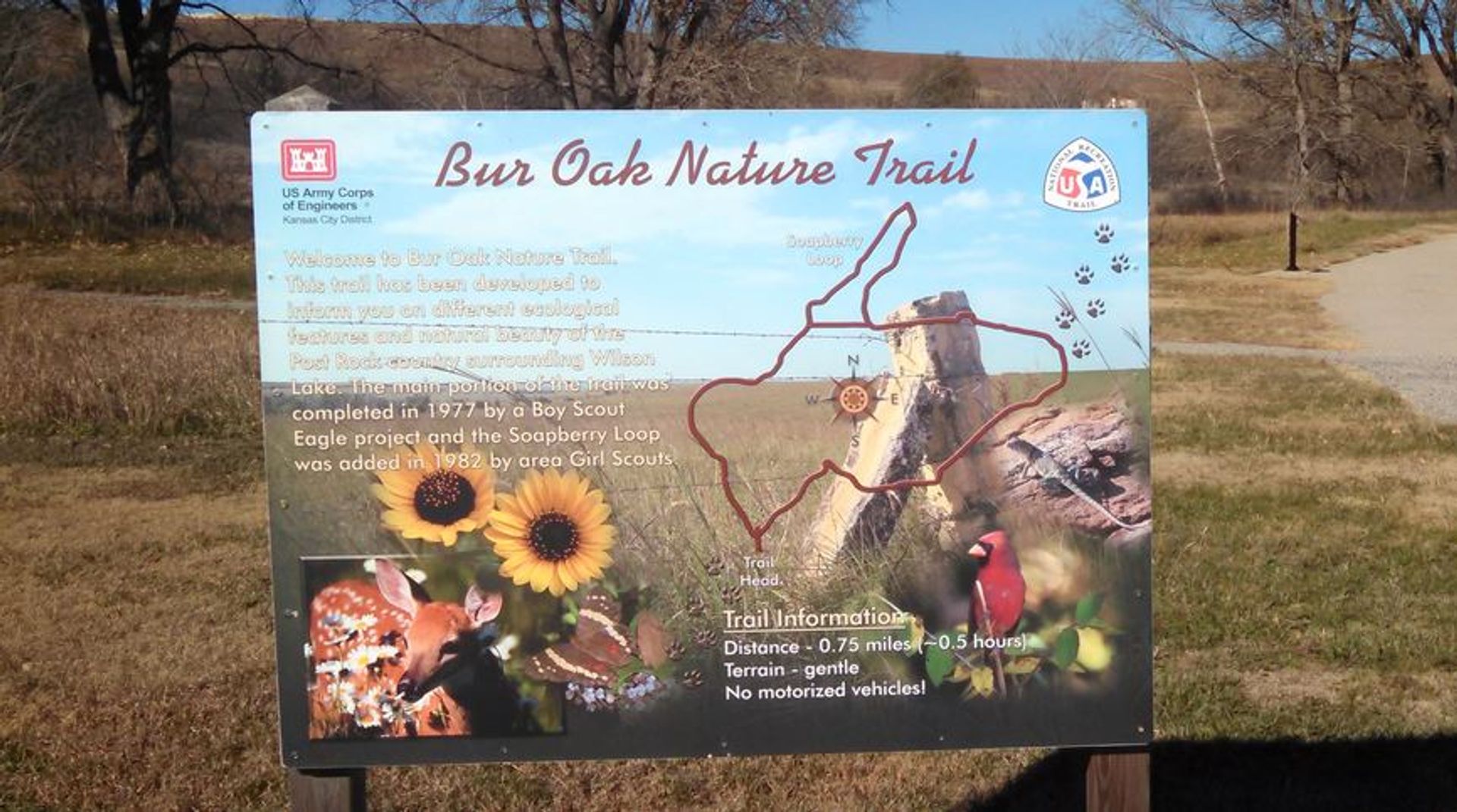 Nature trail sign.