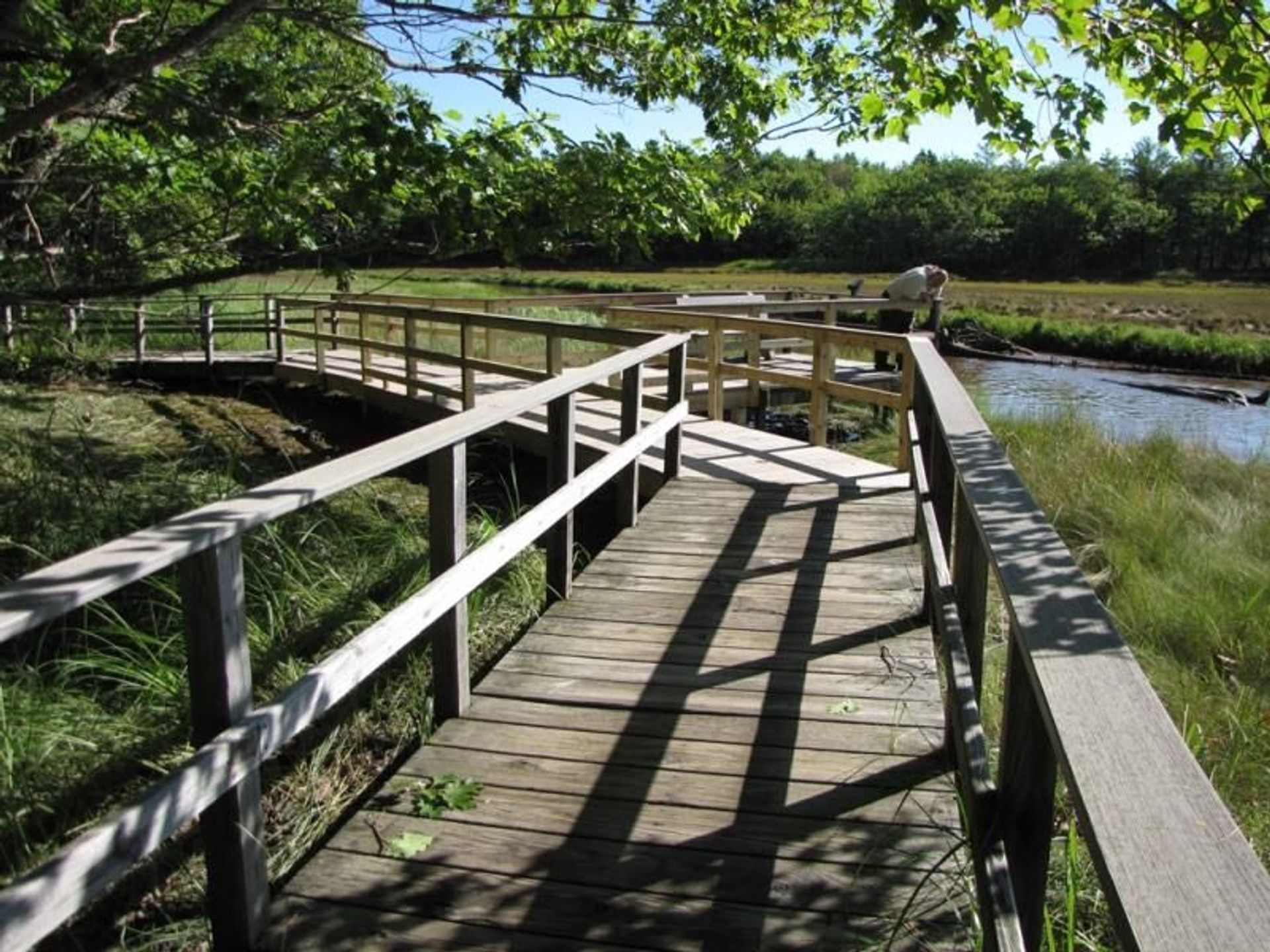 This Hurricane Sandy recovery project repaired damages to a section of boardwalk on the Carson Trail. Photo by USFS.