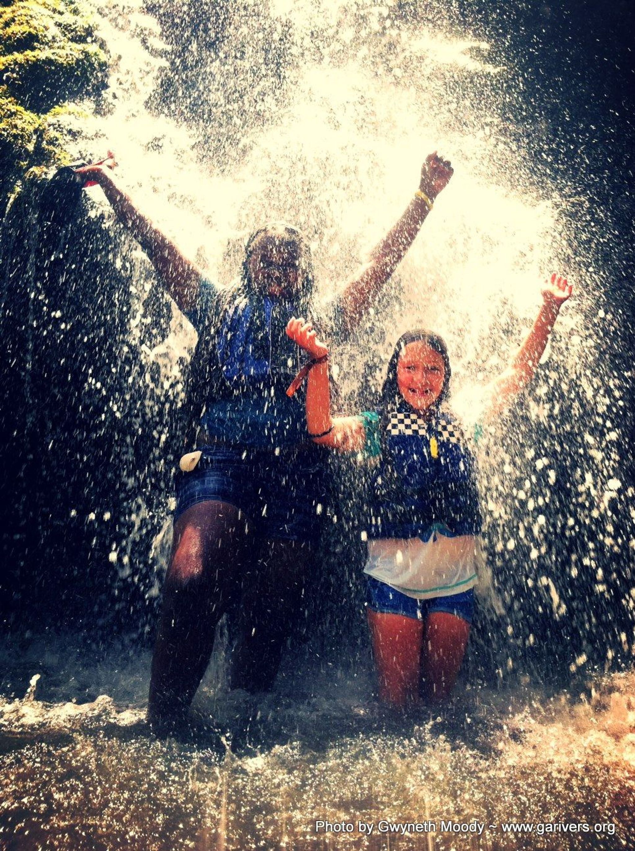 Waterfall Fun. Photo by Gwyneth Moody.