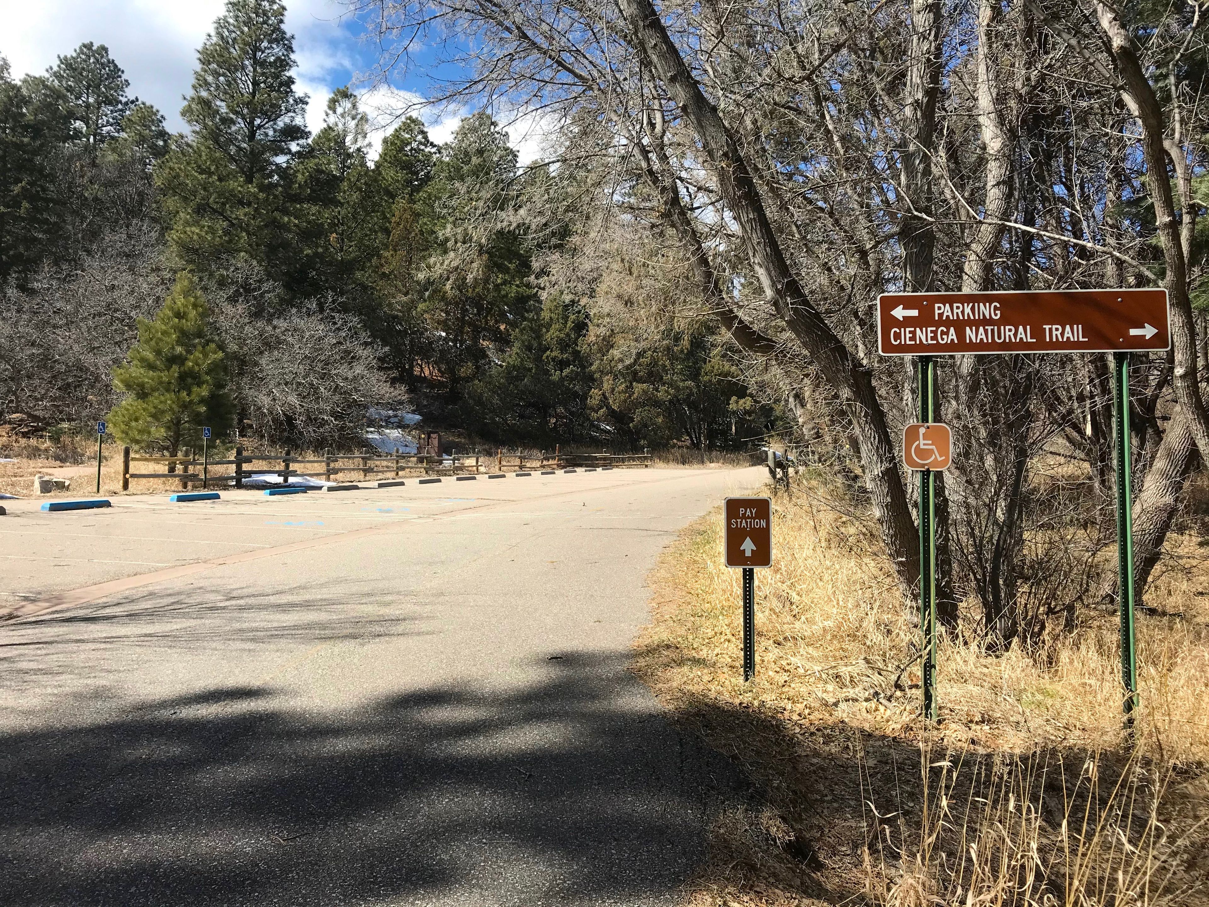 Parking Area. Photo by Pam Riches.