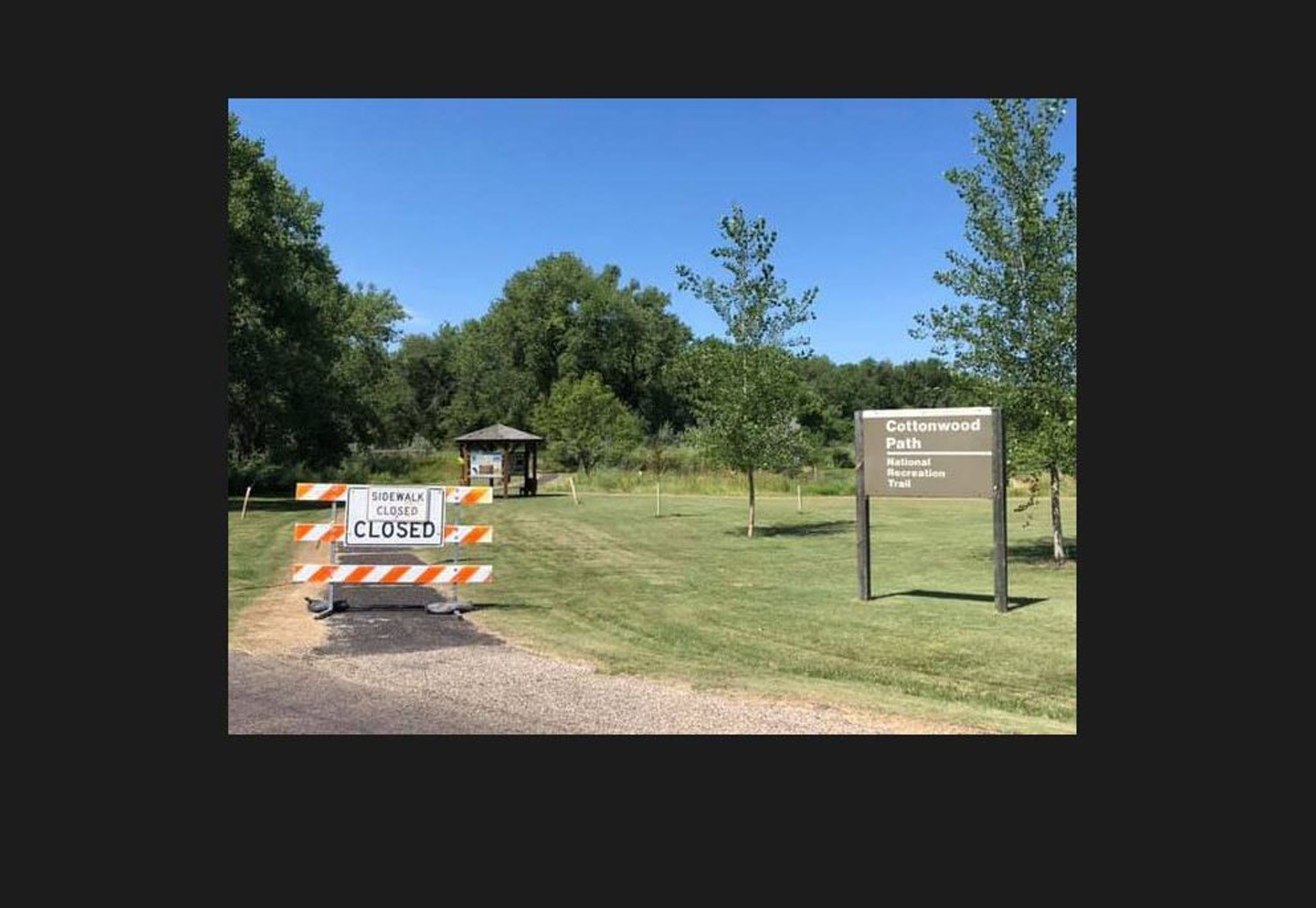 Maintenance on the Cottonwood Path. Photo by Oahe Downstream Rec.