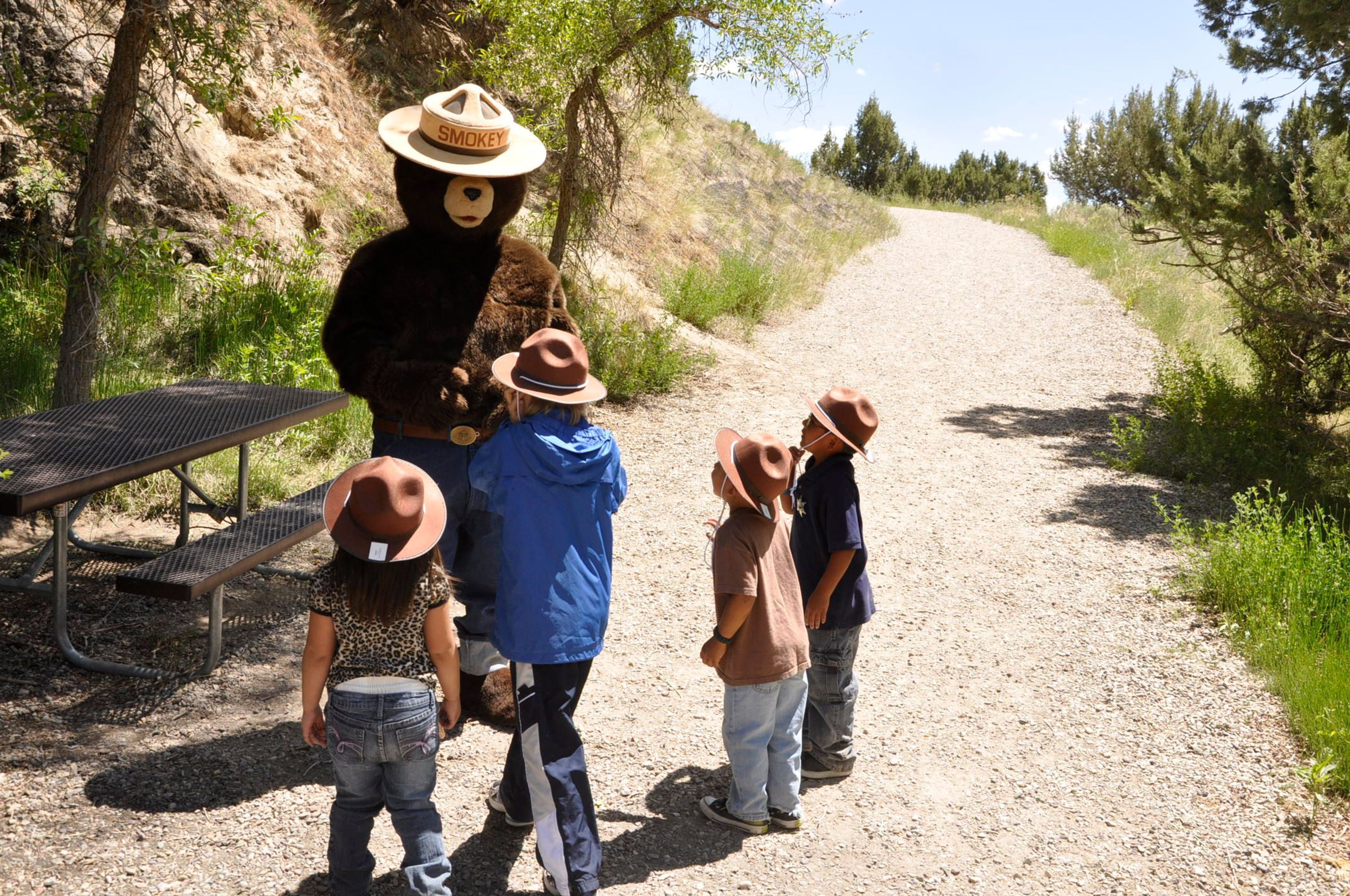 Future rangers listening to Smokey. Photo by Sarah Wheeler.