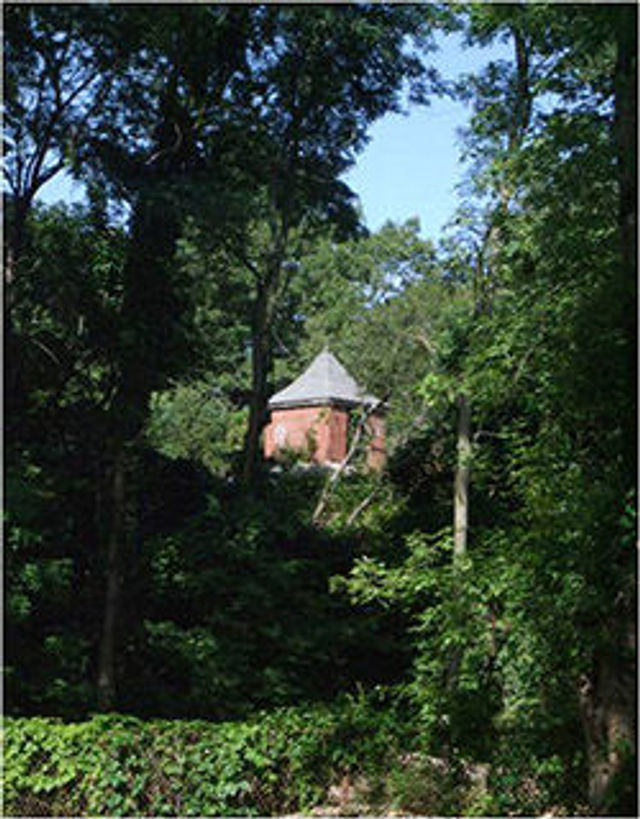 #5 Powder House, as seen from the River.