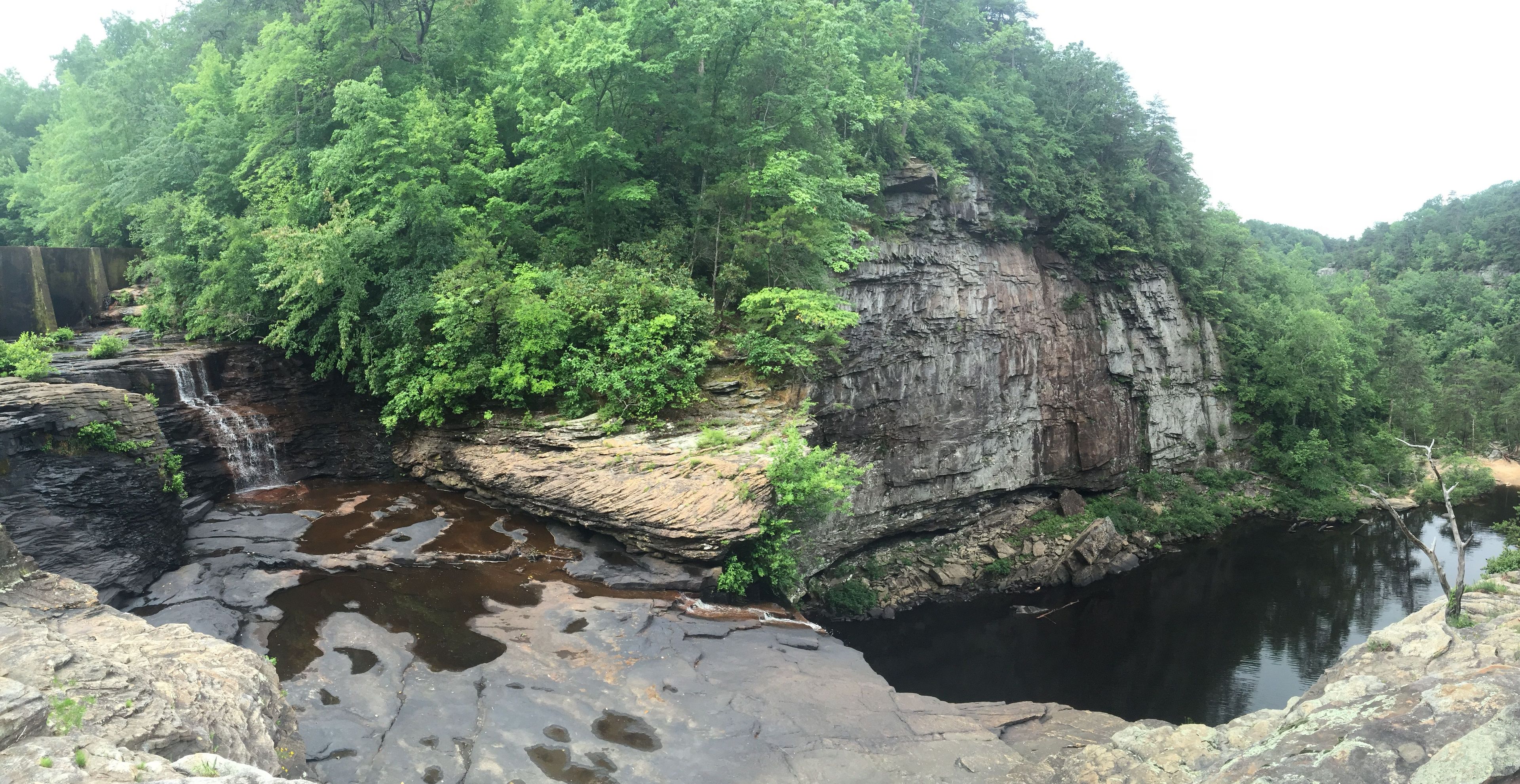 A trail passes above DeSoto Falls in Northeastern Alabama. Photo by Chris Sheffield.