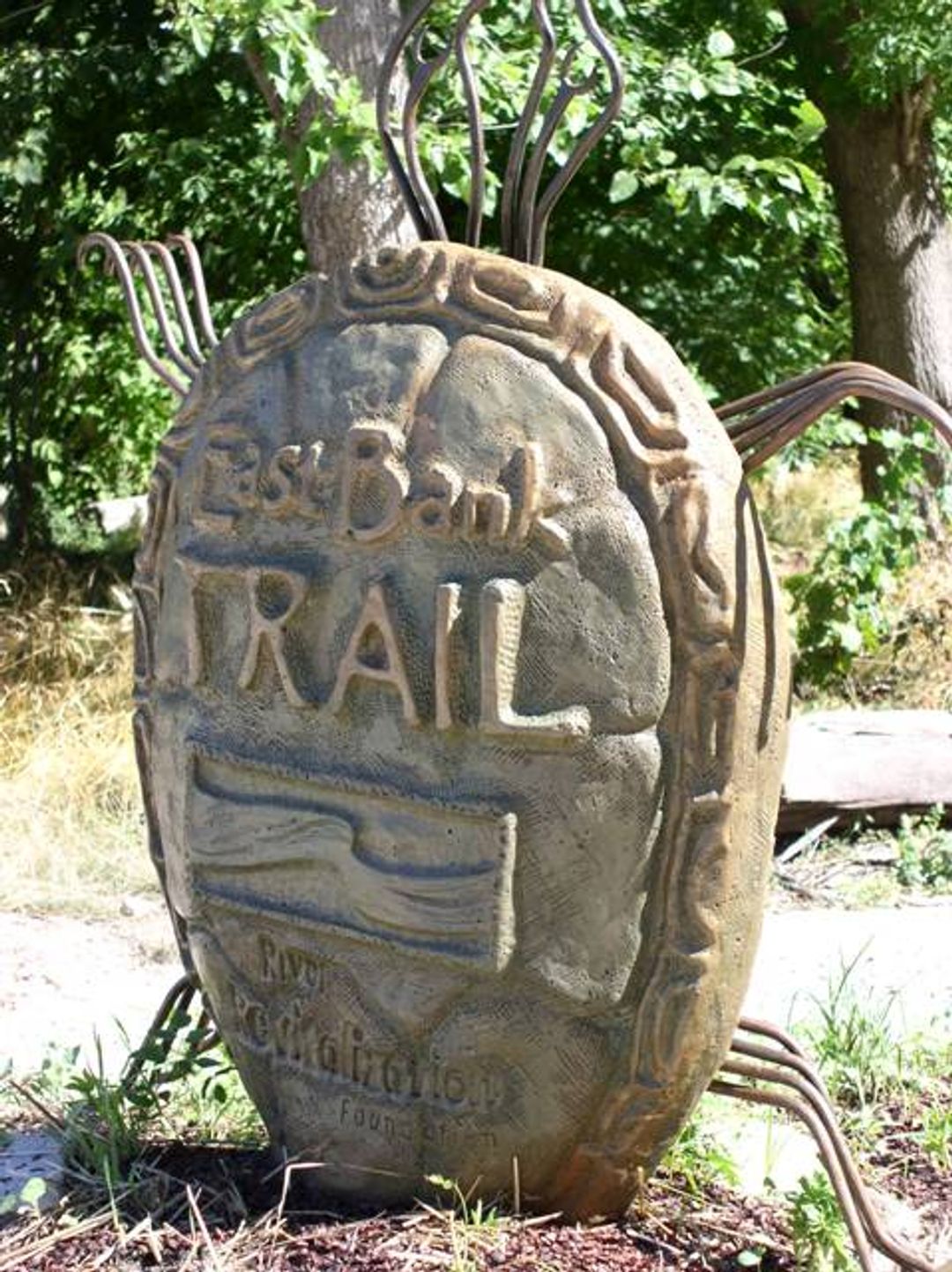 East Bank Turtle sculpture.