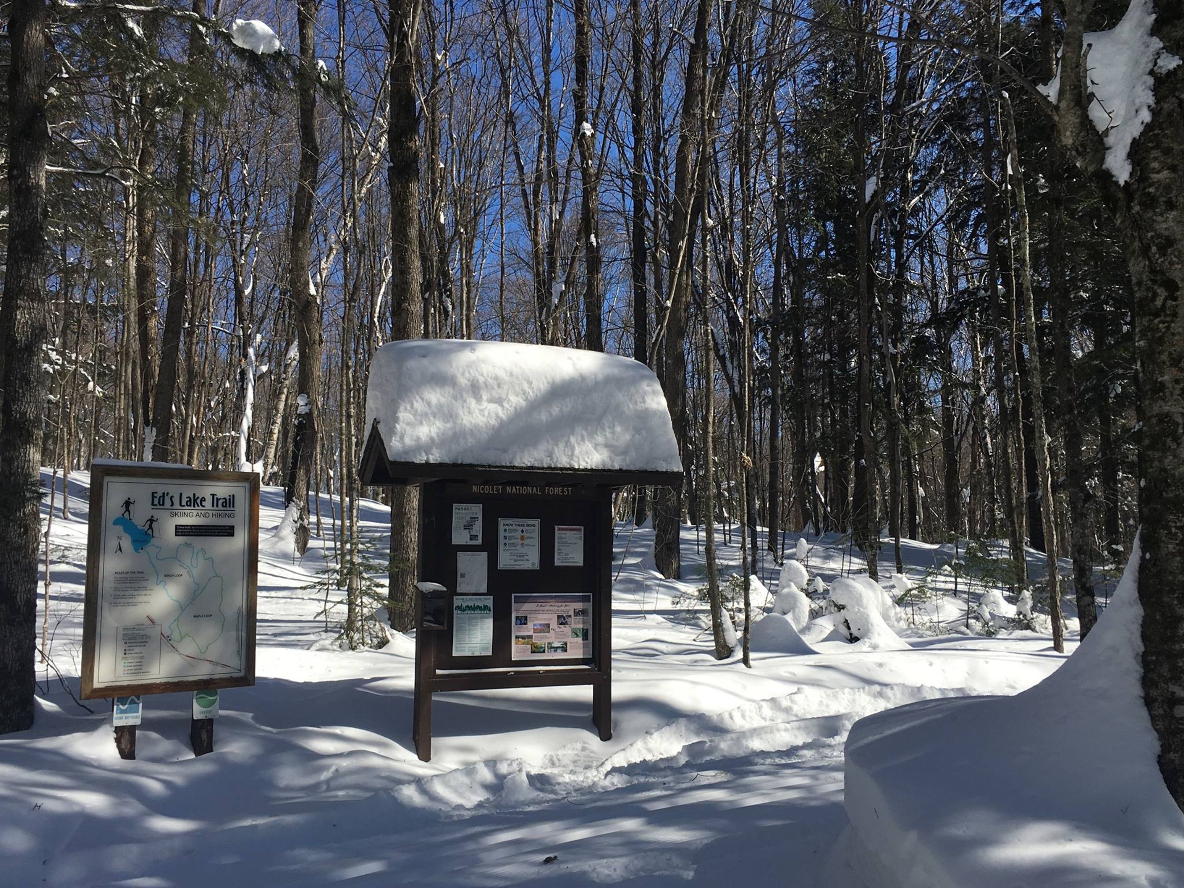 Ed's Lake trailhead in the Nicolet National Forest. Photo by USFS/Nicolet NF.