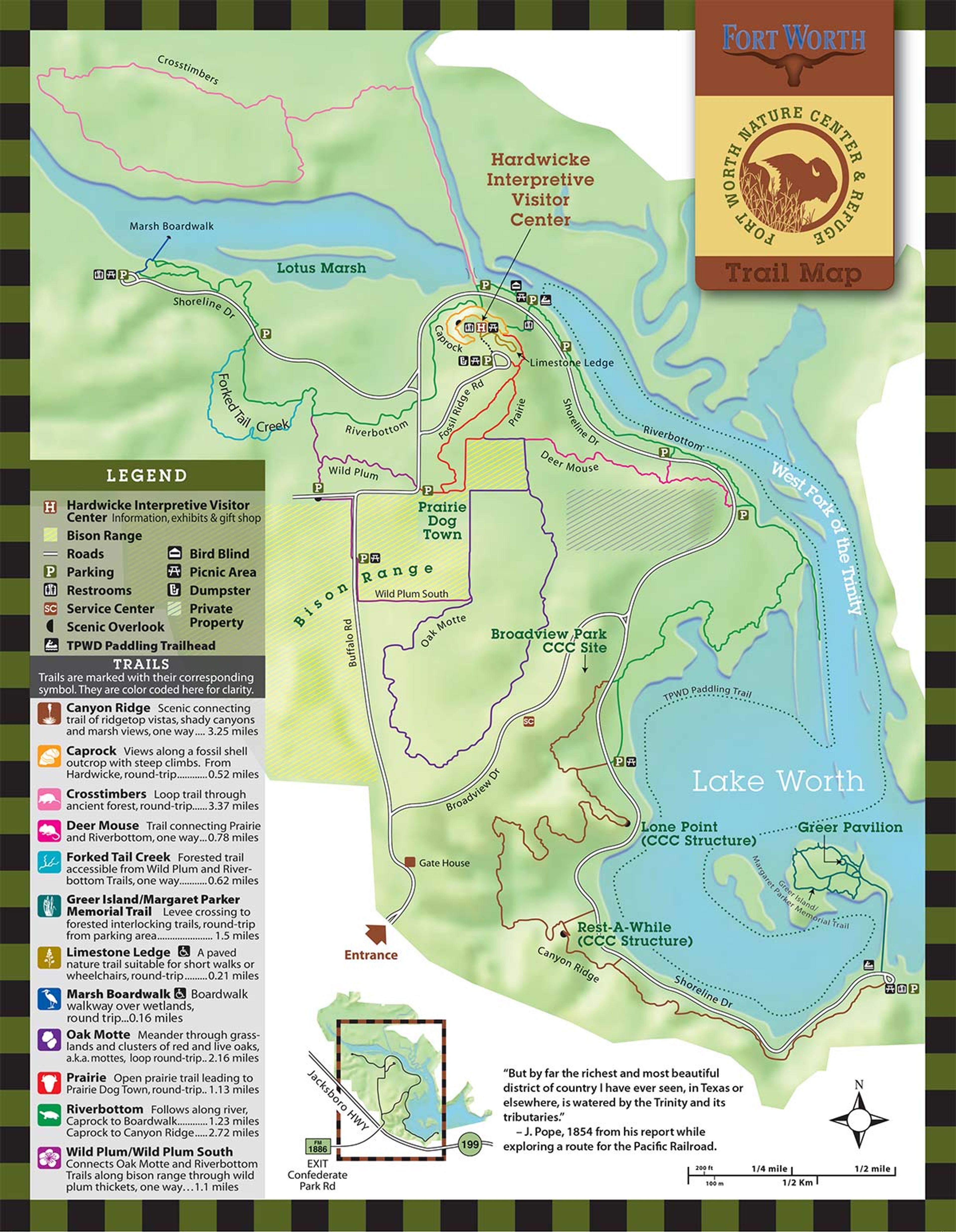 FWNC&R Trail Map. Photo by FWNC&R Staff.