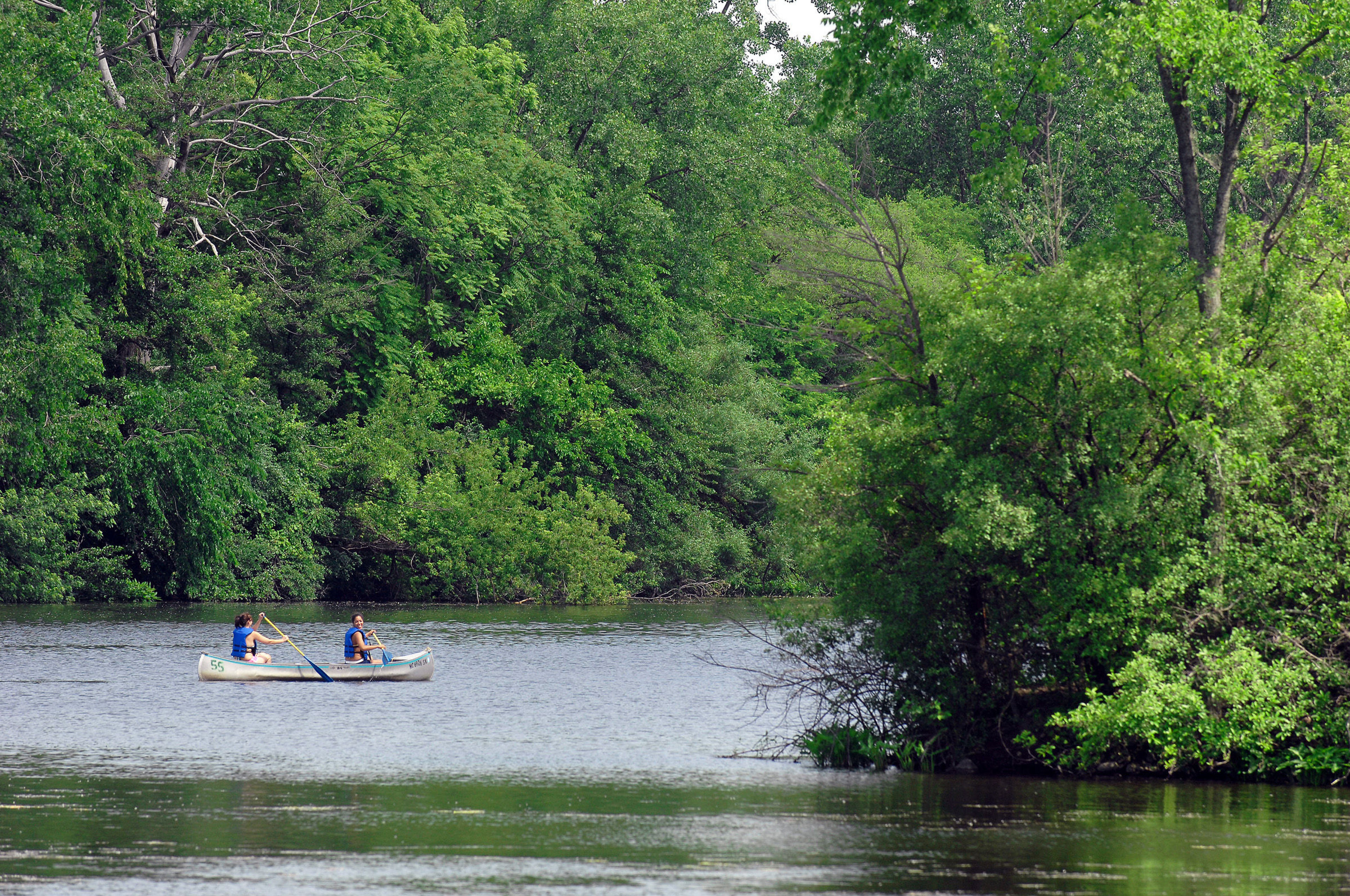 Ann Arbon Huron River Canoe. Photo by Ann Arbor Parks & Recreation.