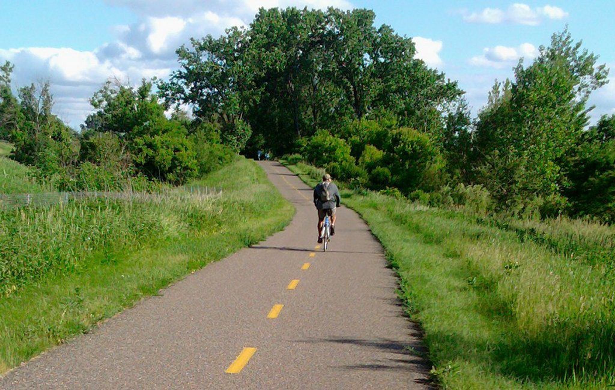 The Gateway State Trail traverses urban open space in the heart of Saint Paul, Mn. Photo by McGhiever.