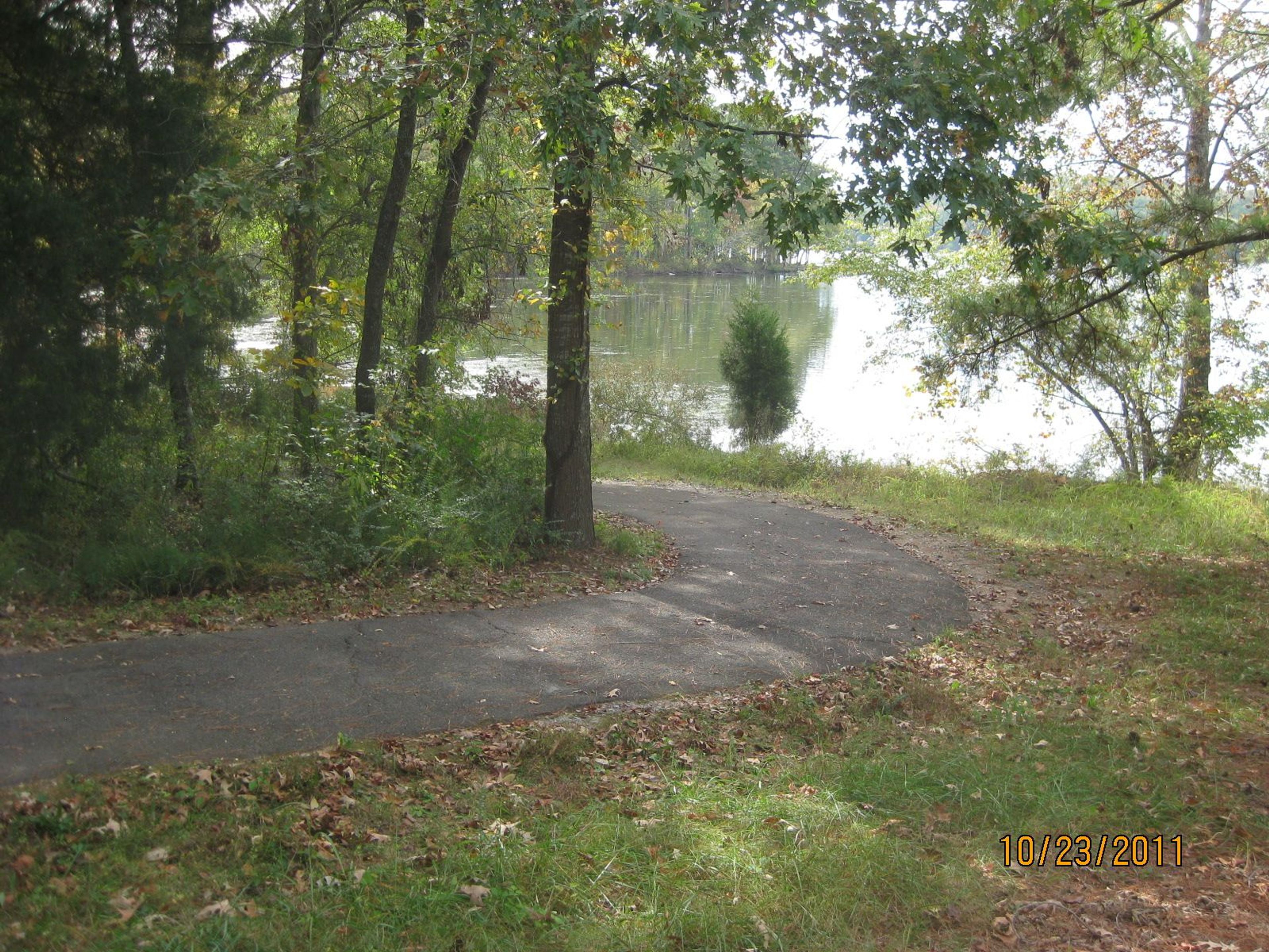 Trail along water edge