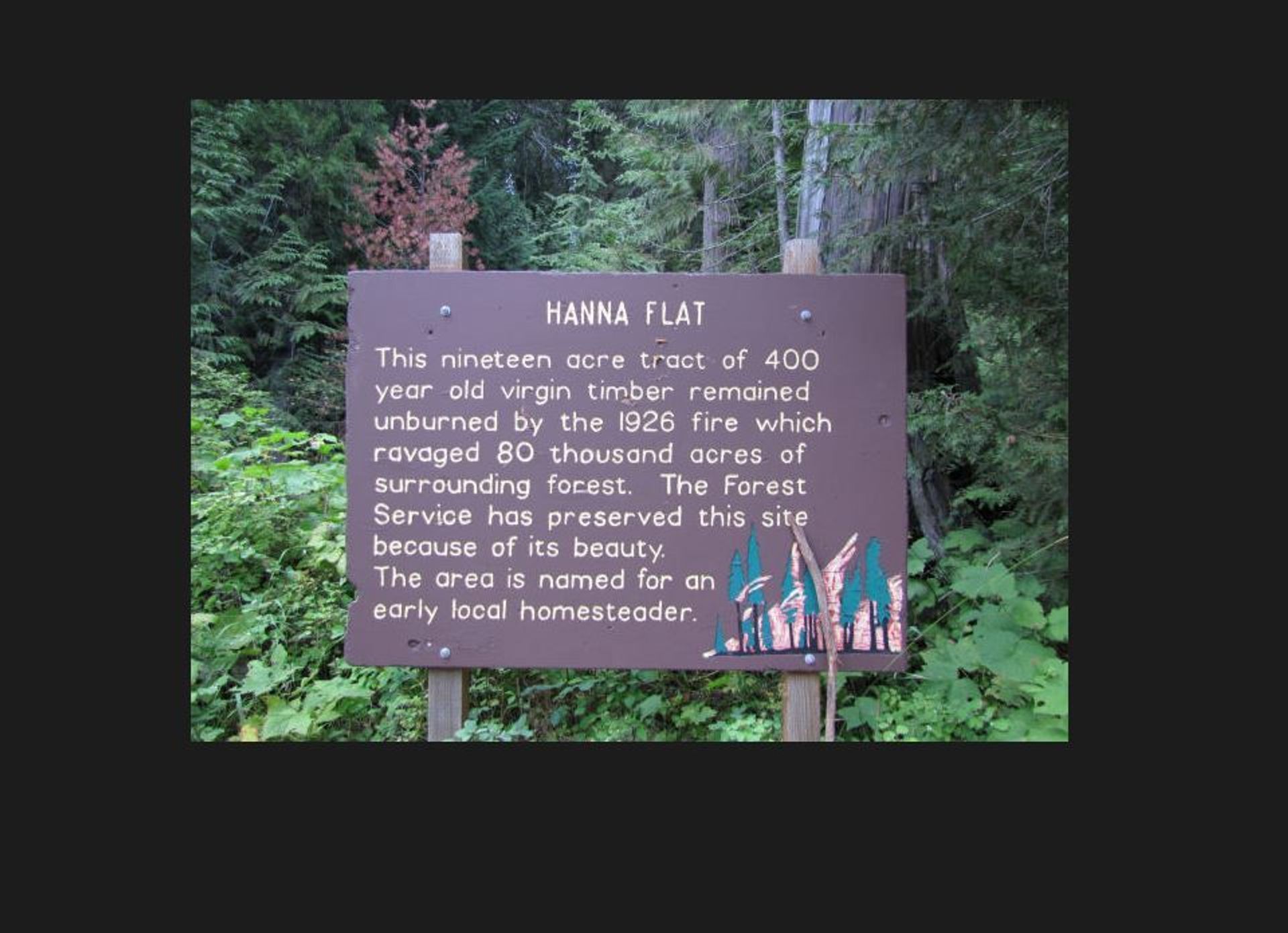 Signage along Hanna Flats Nature Trail. Photo by Sheila Barnes.