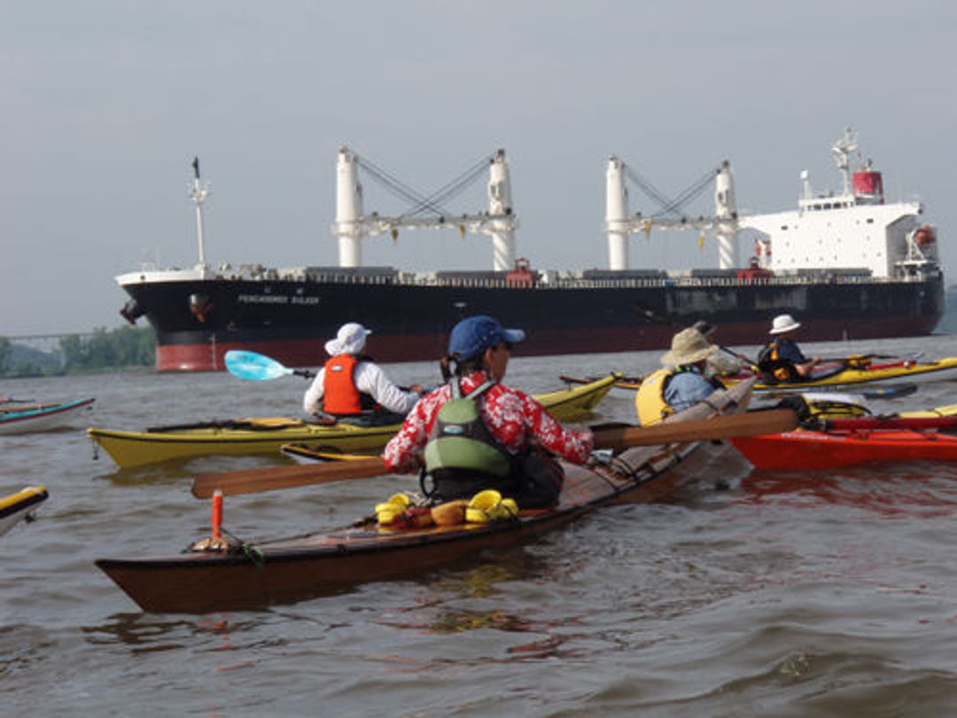 Paddlers must be aware of commercial ships