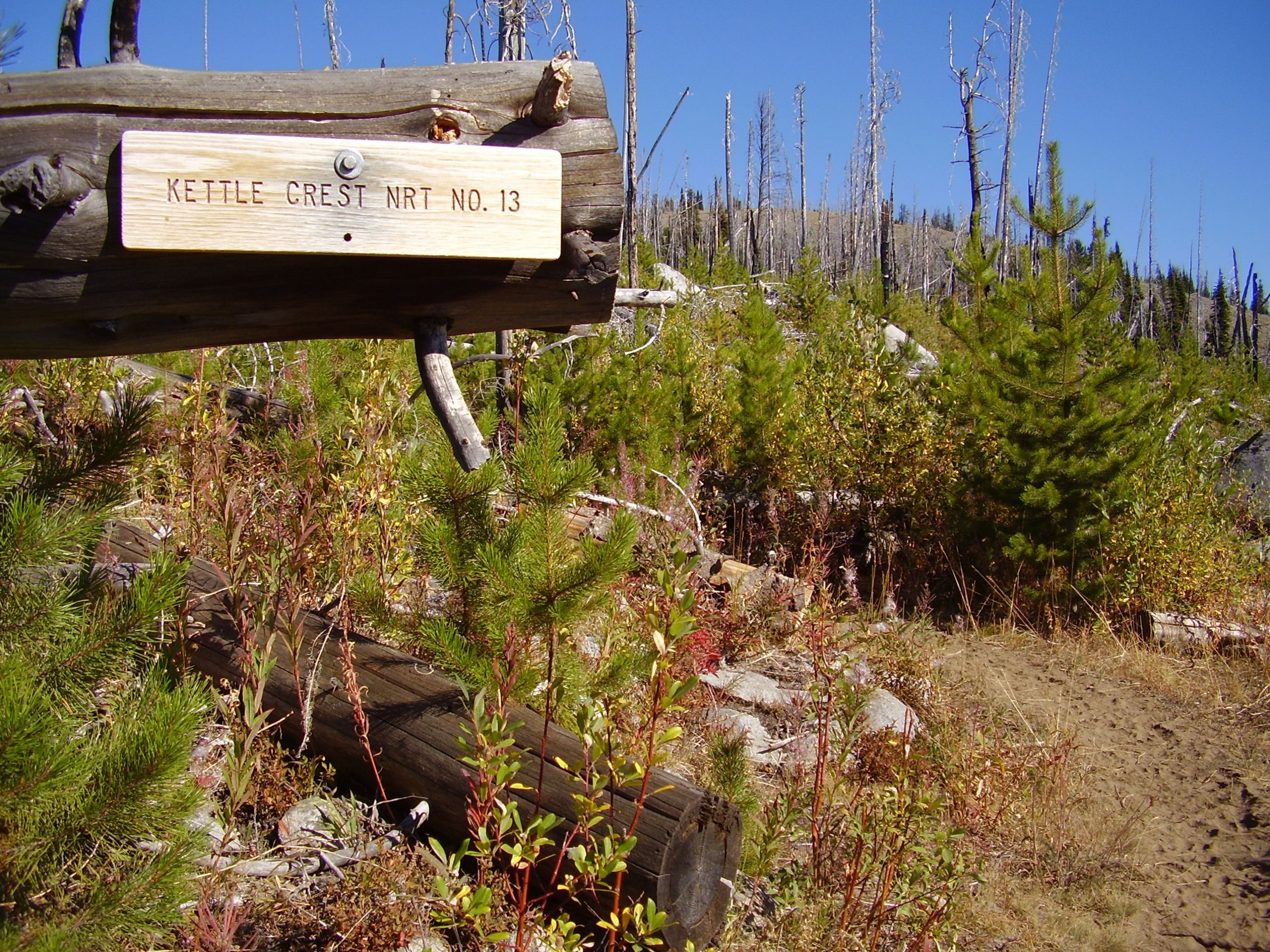 Kettle Crest Trail Sign. Photo by Margaret Hartzell.