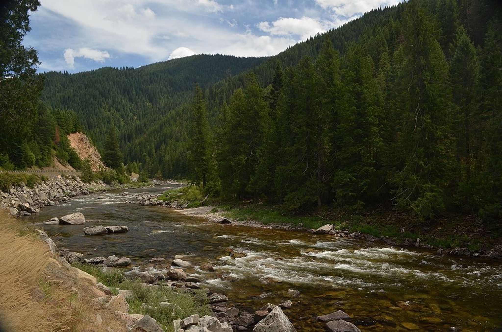 Lochsa river along National historic trail. Photo by Forest Service North Region.