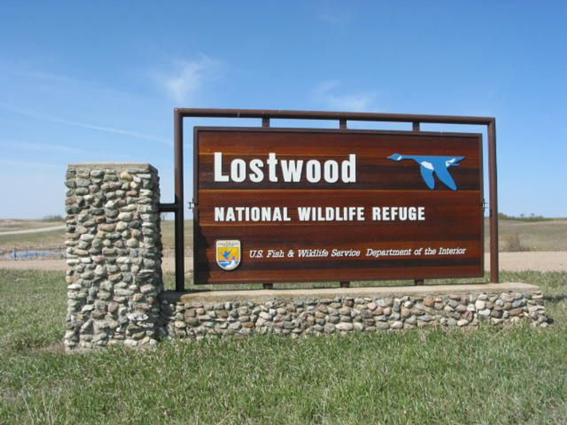 Lostwood NWR Entrance Sign. Photo by Ed Meendering.