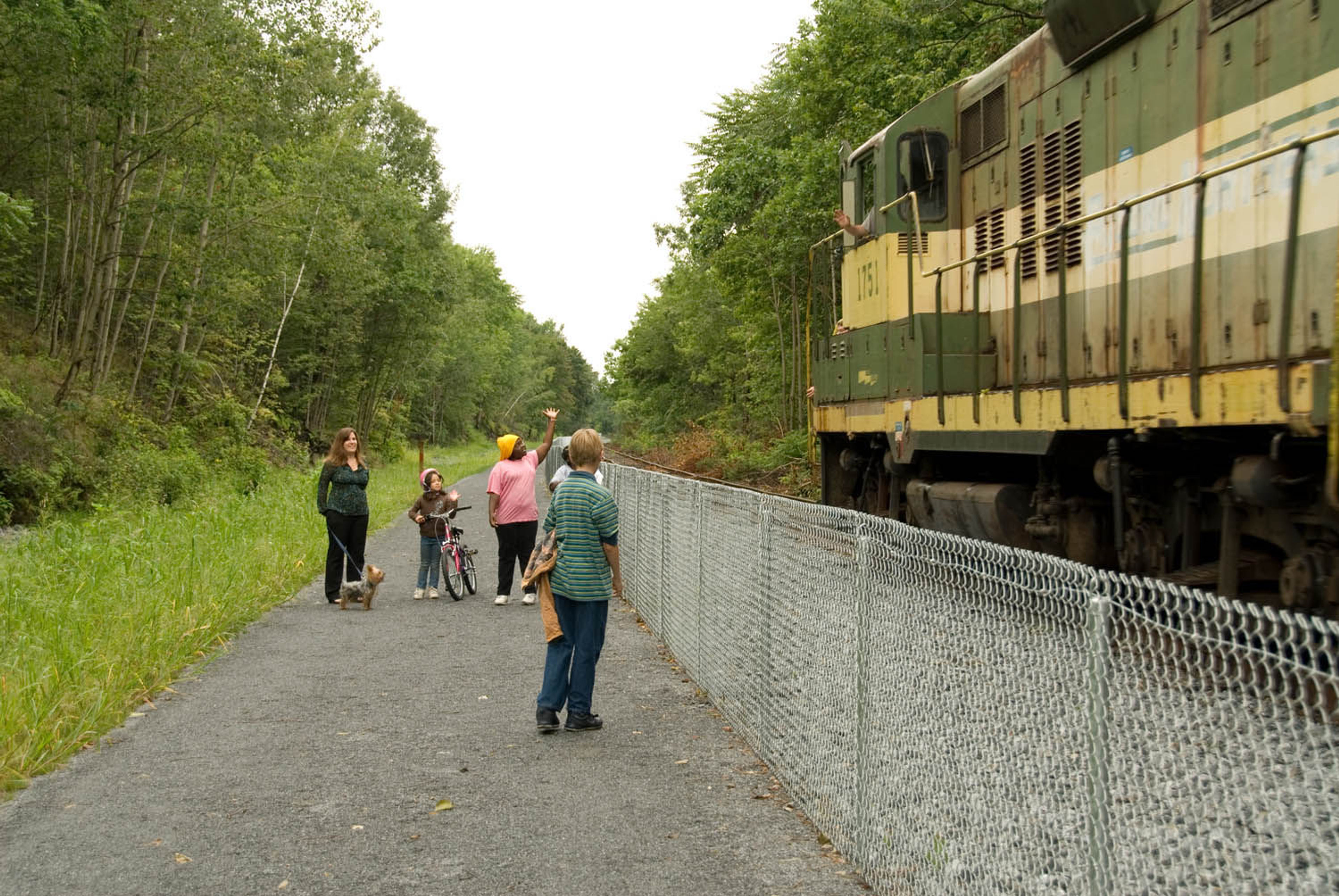 The Luzerne County NRT is an active freight rail line. Photo by Mark James.