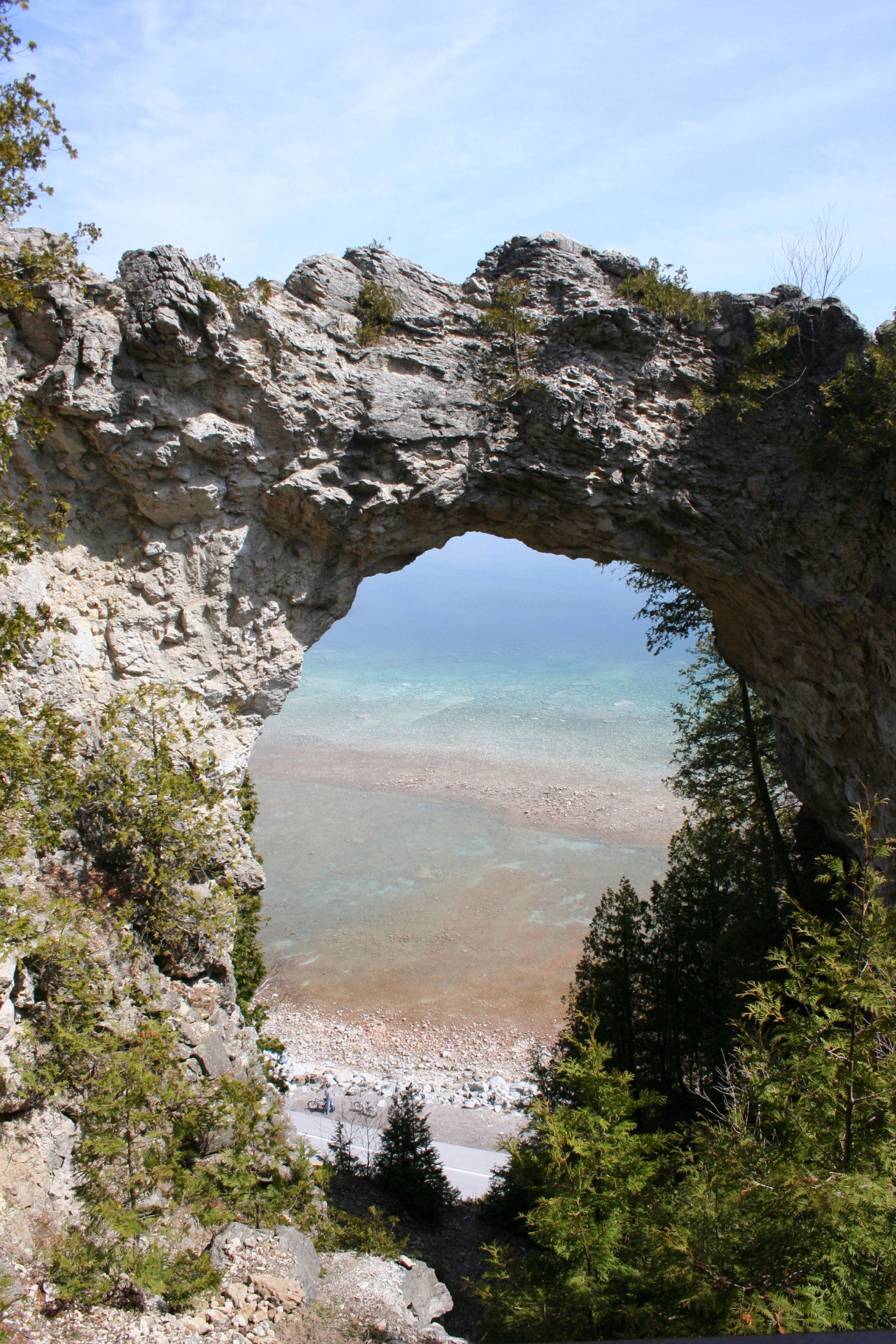 Arch Rock on Mackinac Island. Photo by Jeffness wiki.