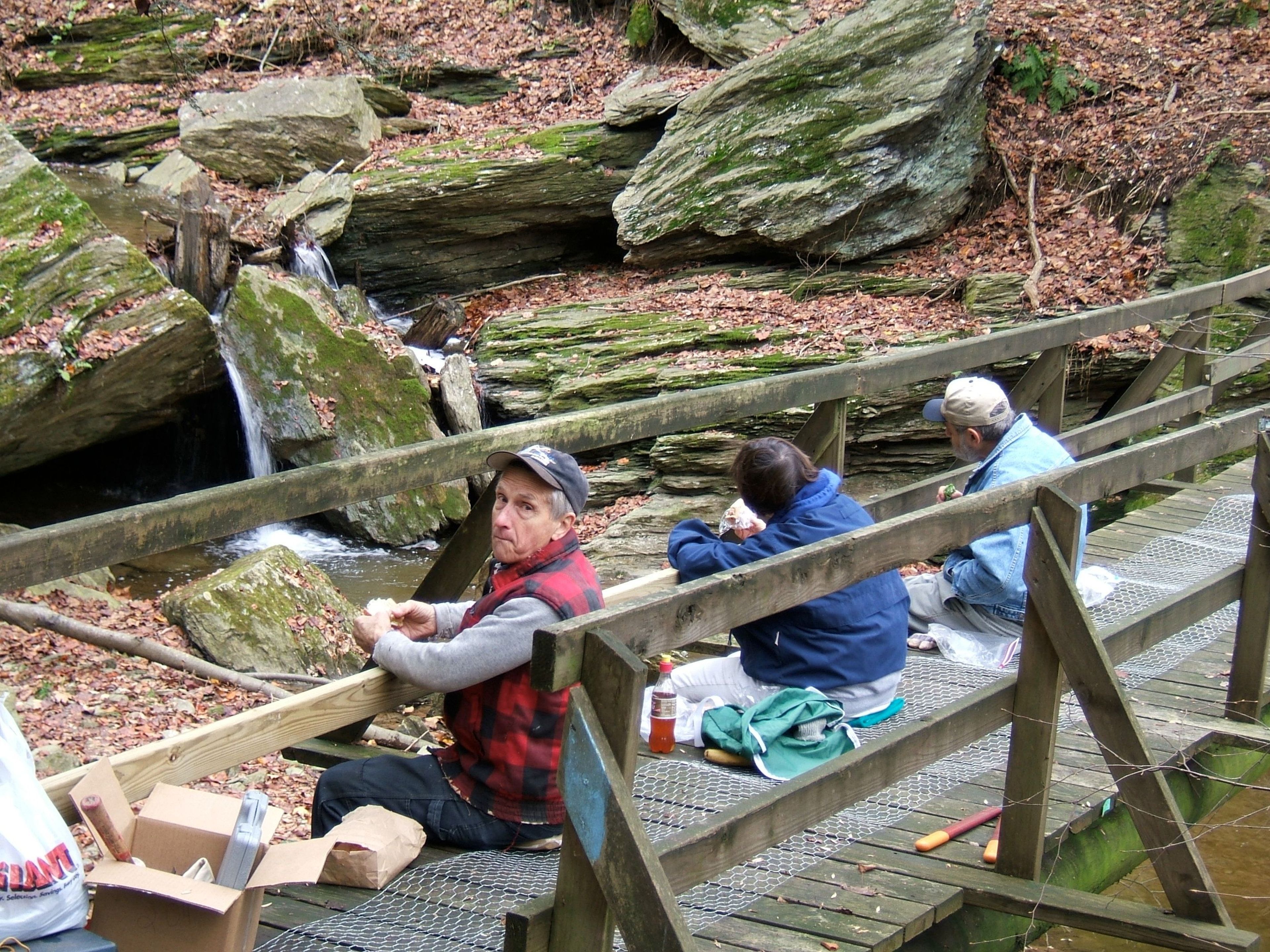 Saw Mill Run bridge repair crew. Photo by Carl M. Smith.