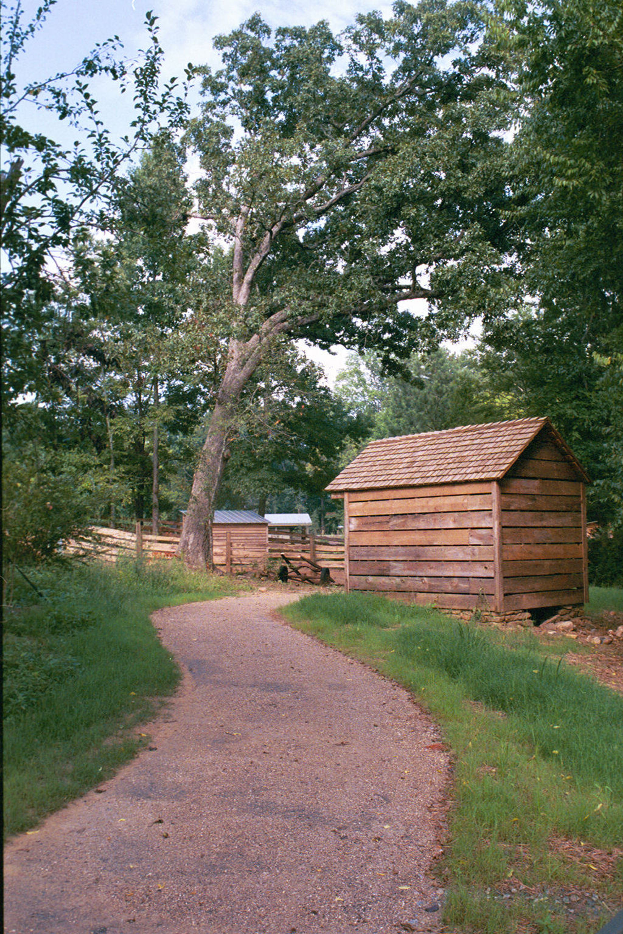 Trail to blacksmith shed.