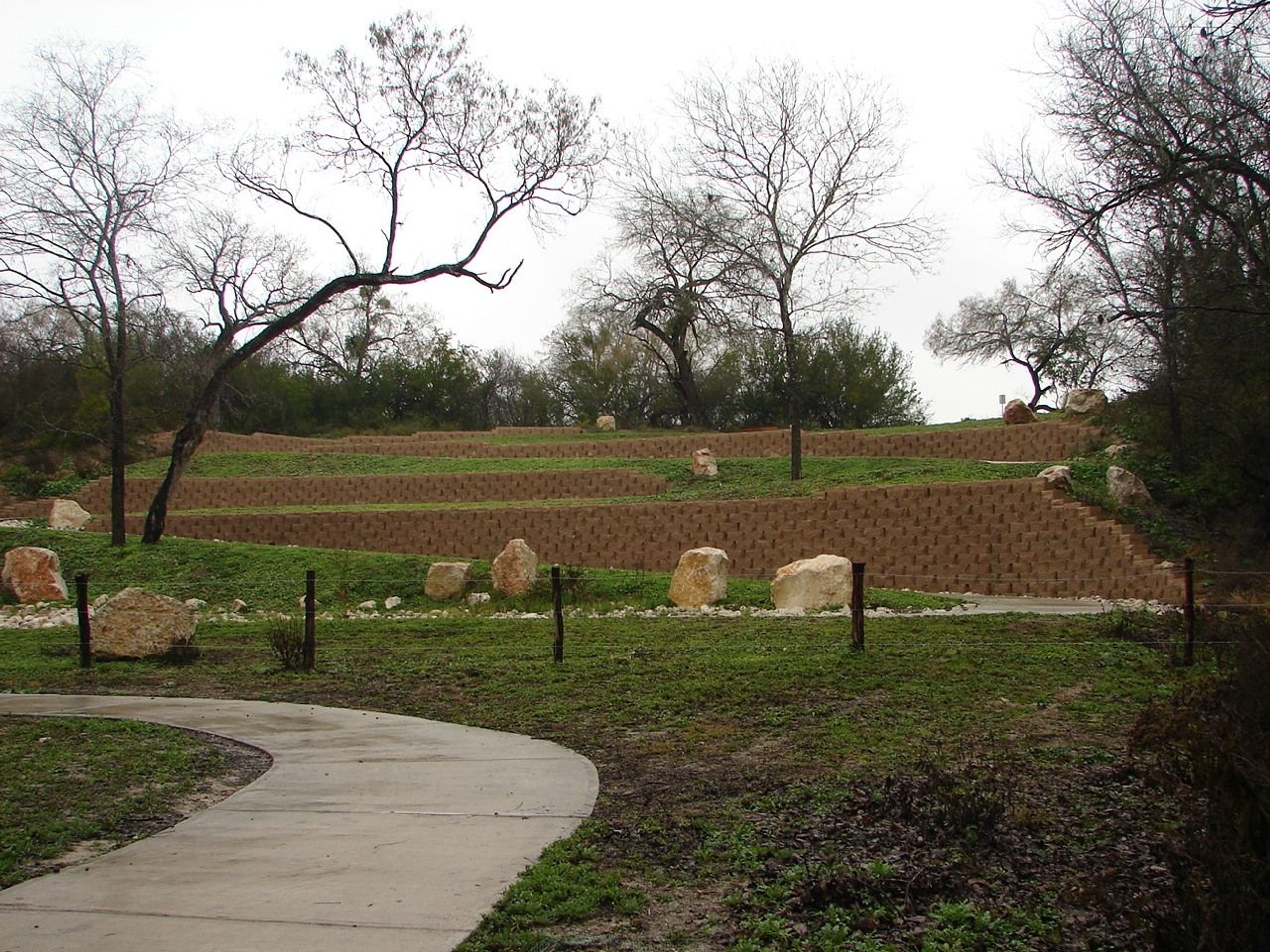 Medina River Greenway switchbacks. Photo by Jody Castro.