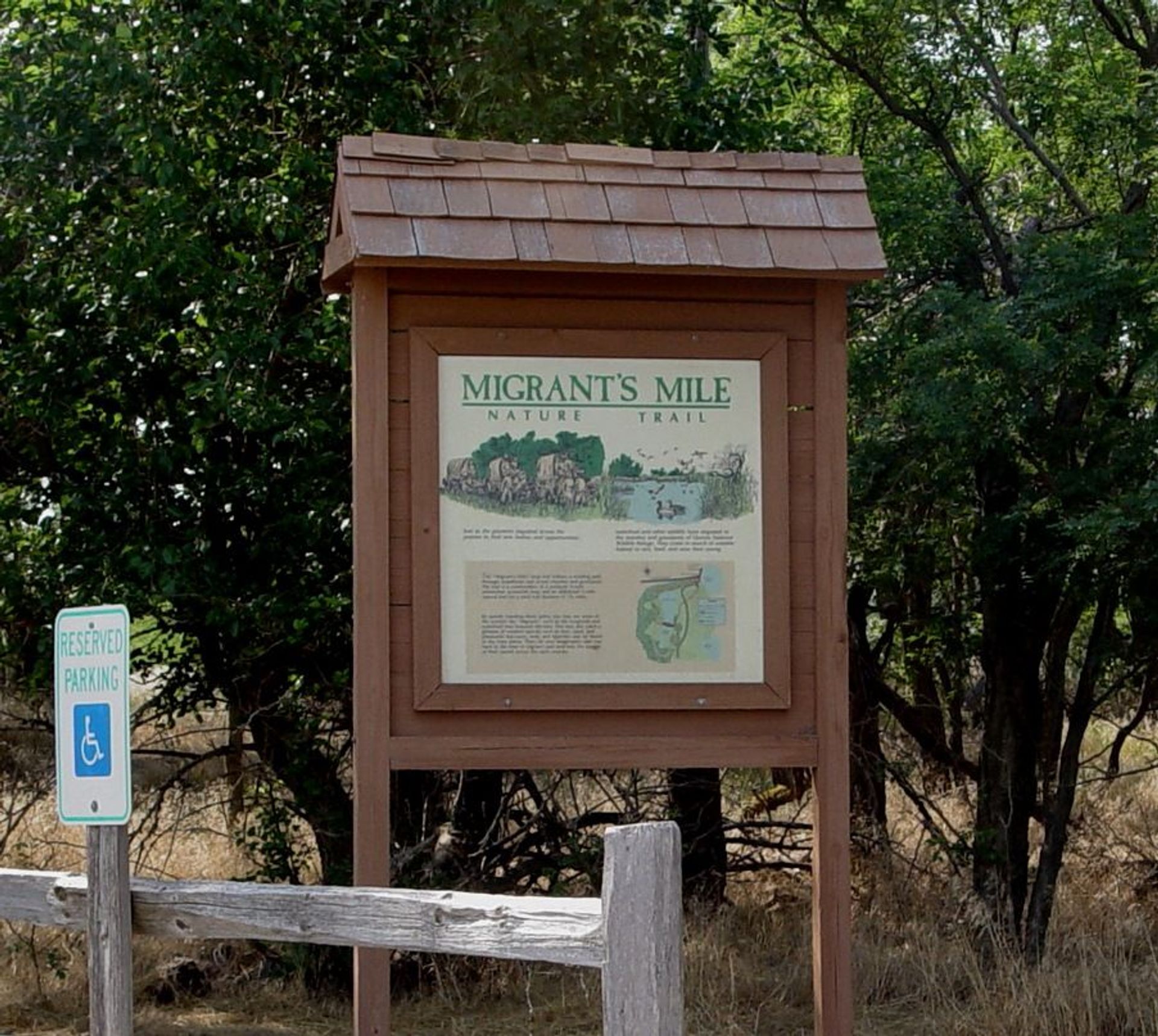 Migrants Mile entrance sign