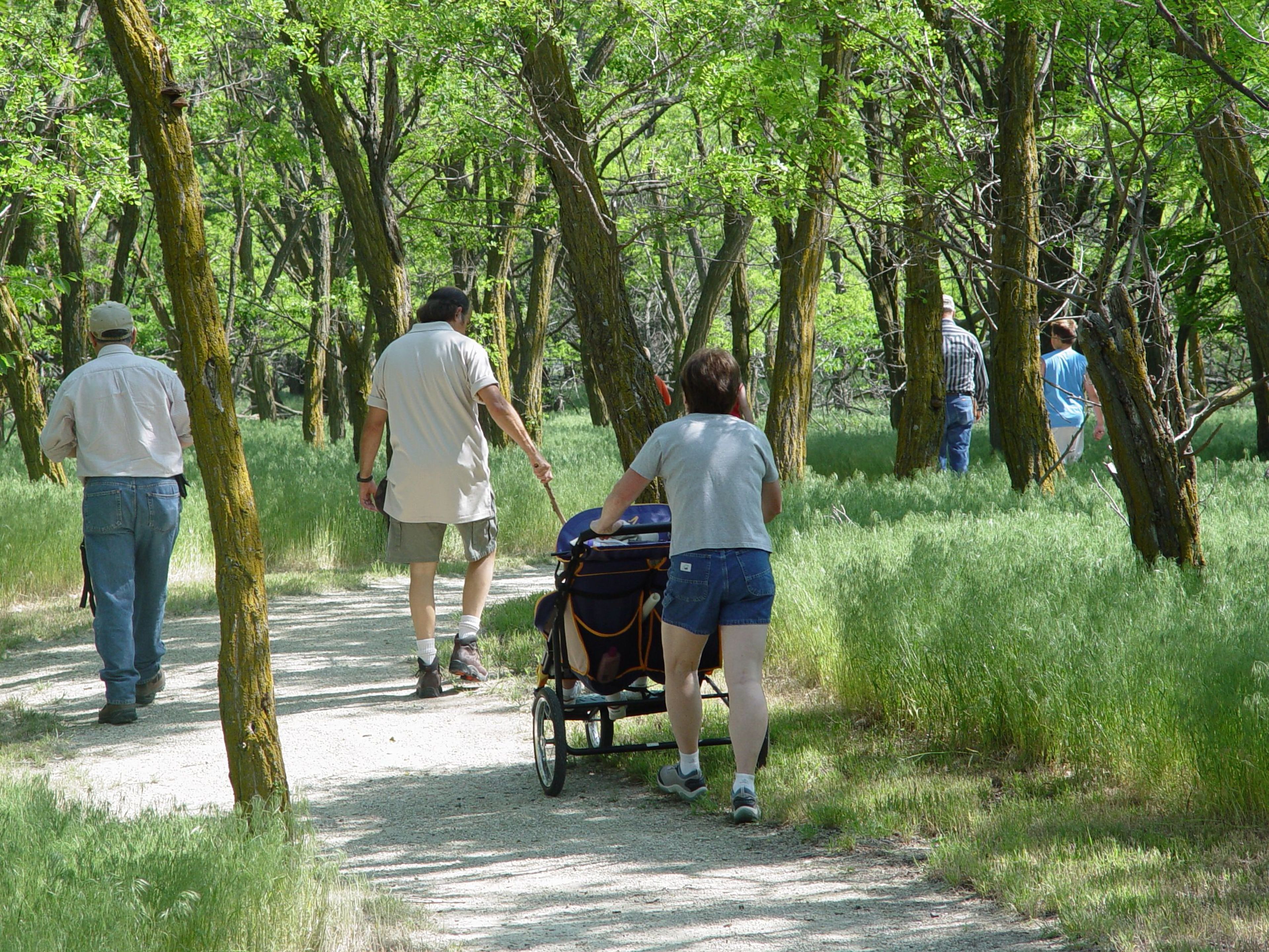 Visitors enjoying Migrants Mile Trail