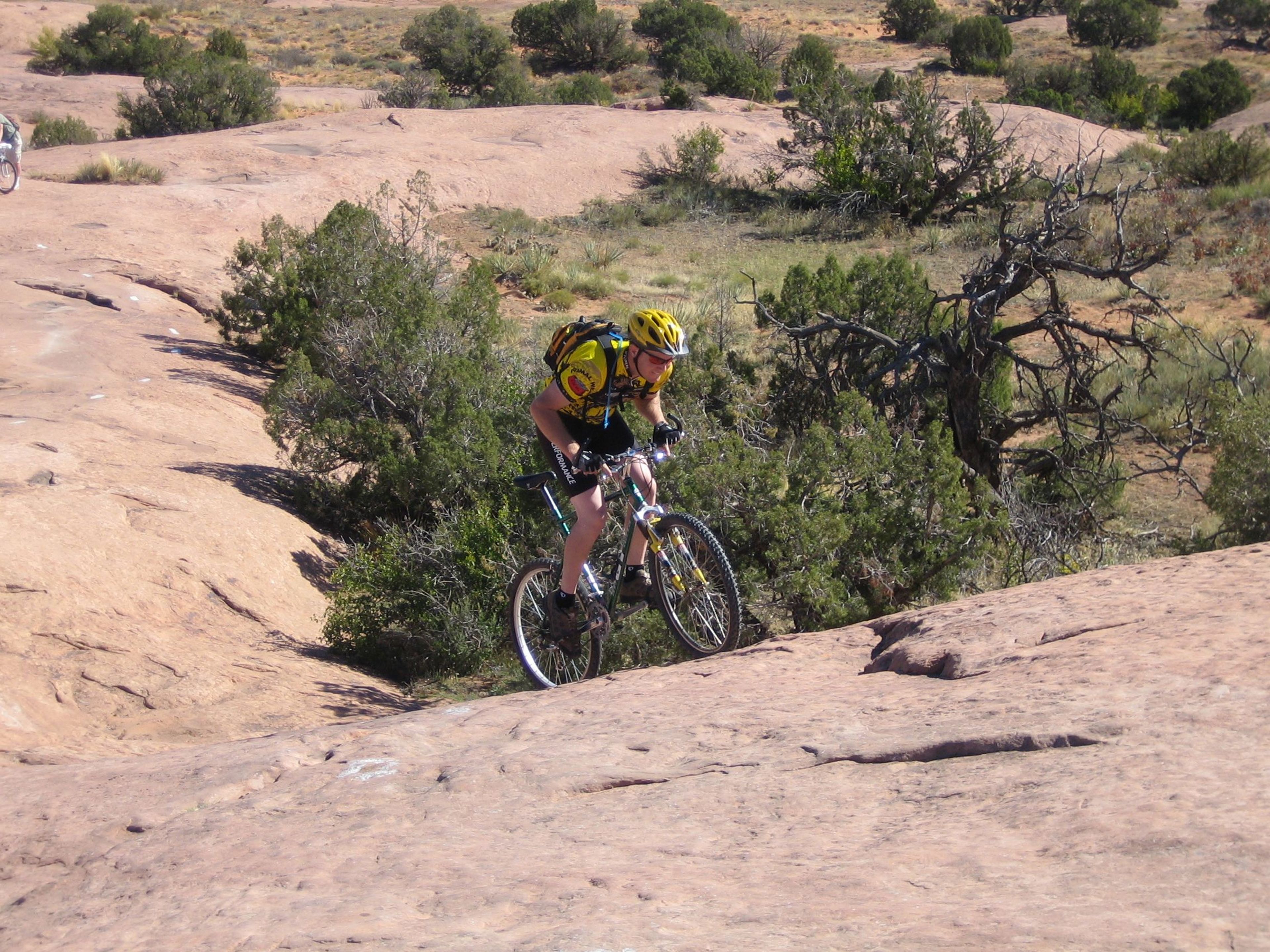 One of several steep hills on the Slickrock Trail. Photo by Michaelmoyes/wiki.