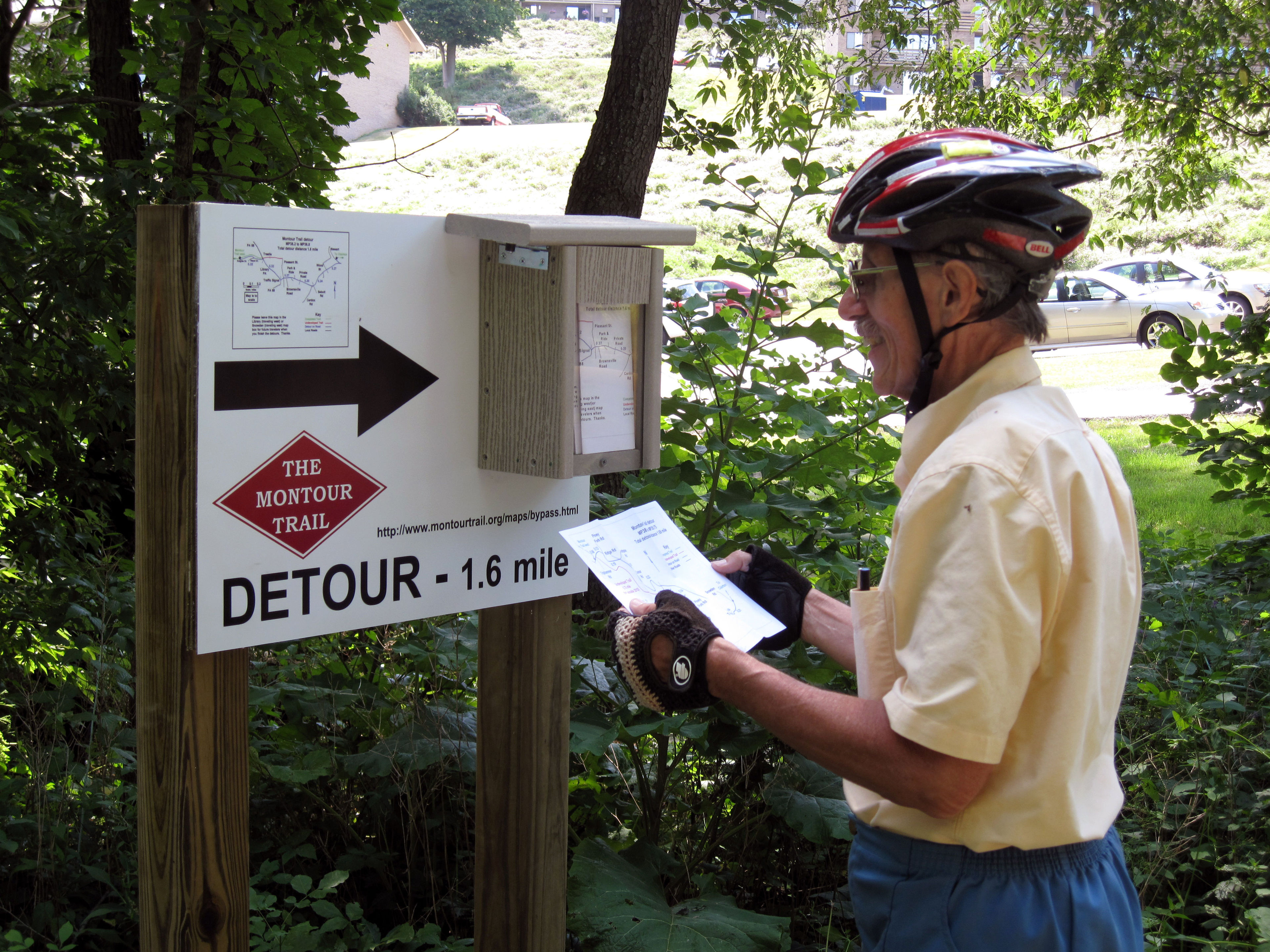 Detour Instructions. Photo by Mary Shaw.