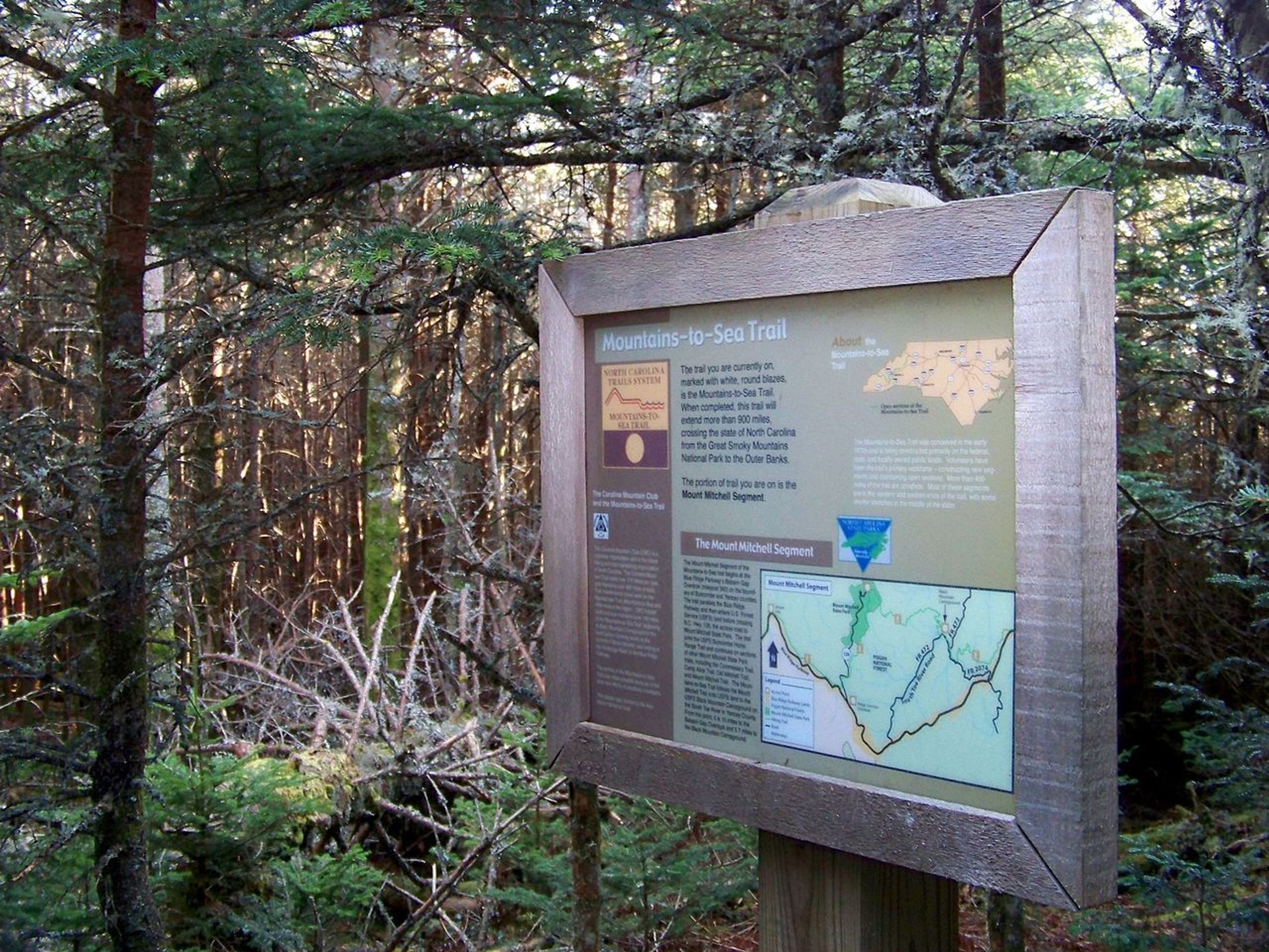 Mountains-to-Sea Trail Sign. Photo by Idawriter wiki.