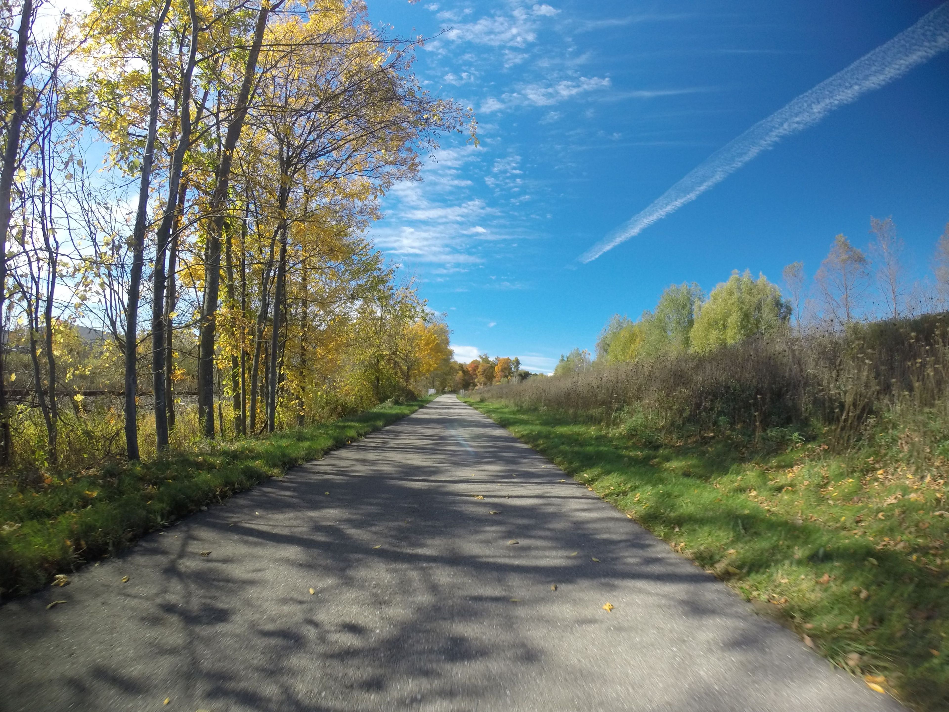 Colorful Autumn Day on the Trail. Photo by Jim Allan.