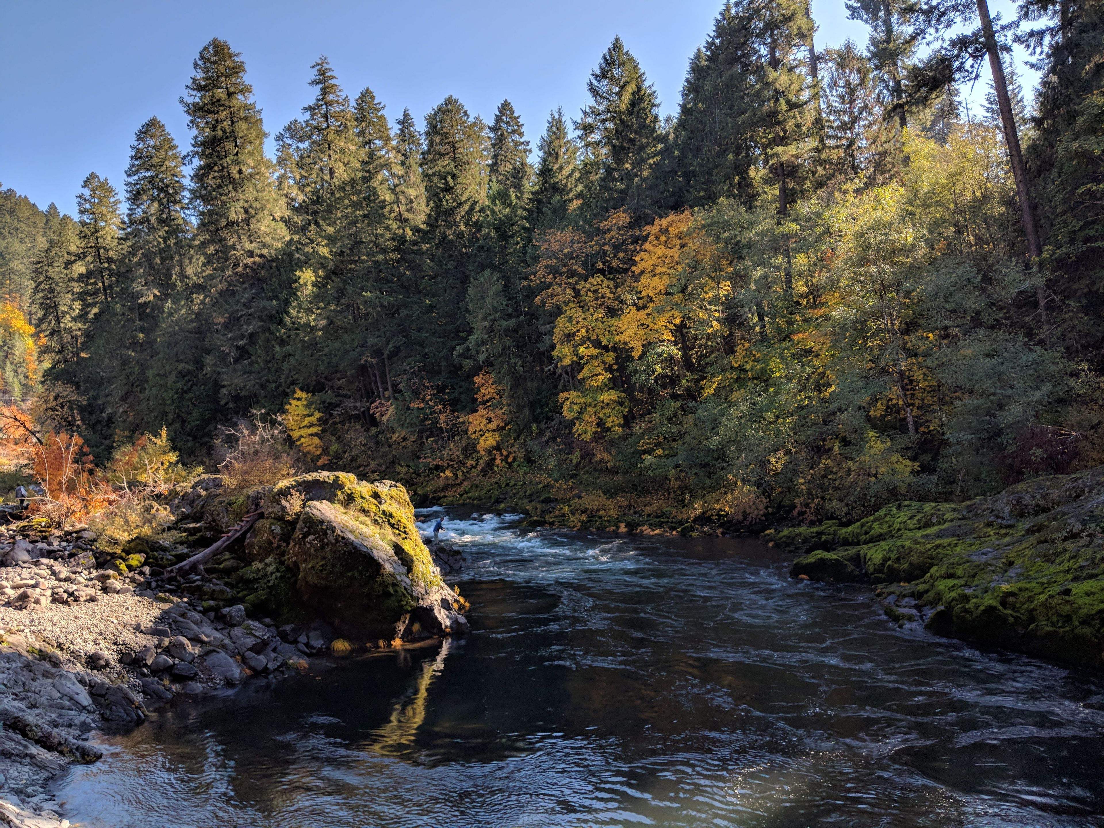 The Umpqua River from Stillwater Bridge, at the start of the trail. Photo by Michael.