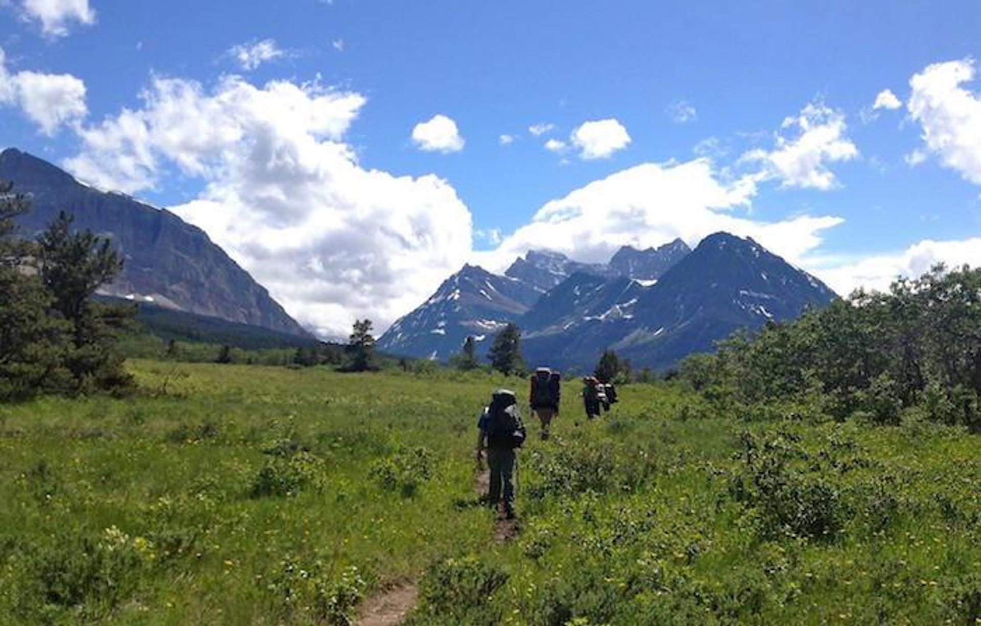 The trail meanders through the backcountry of Glacier National Park. Photo by NPS.