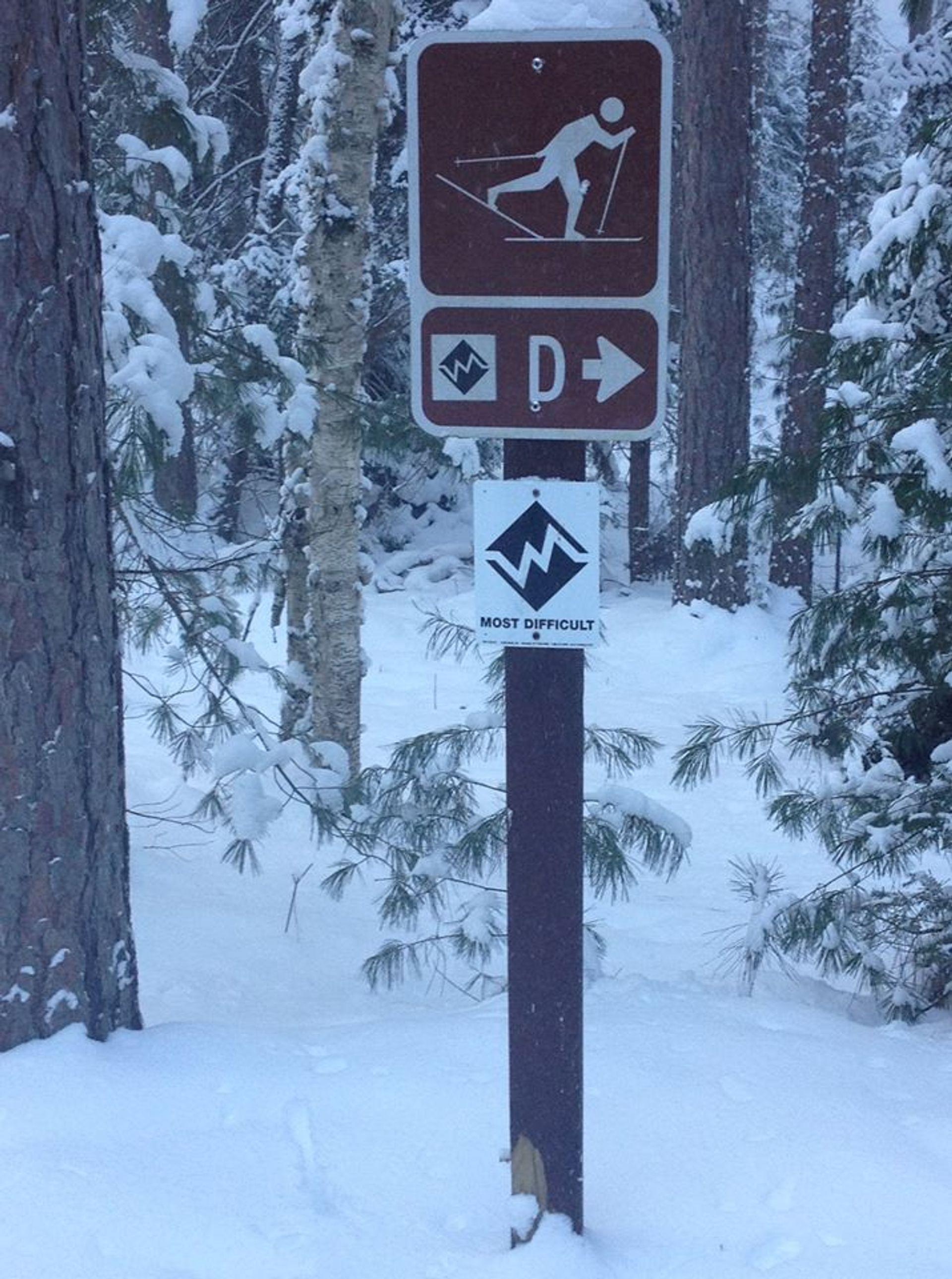 RR Ski Trails Most Difficult Loop D. Out and back it is a 10 mile trip. Photo by https://www.facebook.com/rapid.