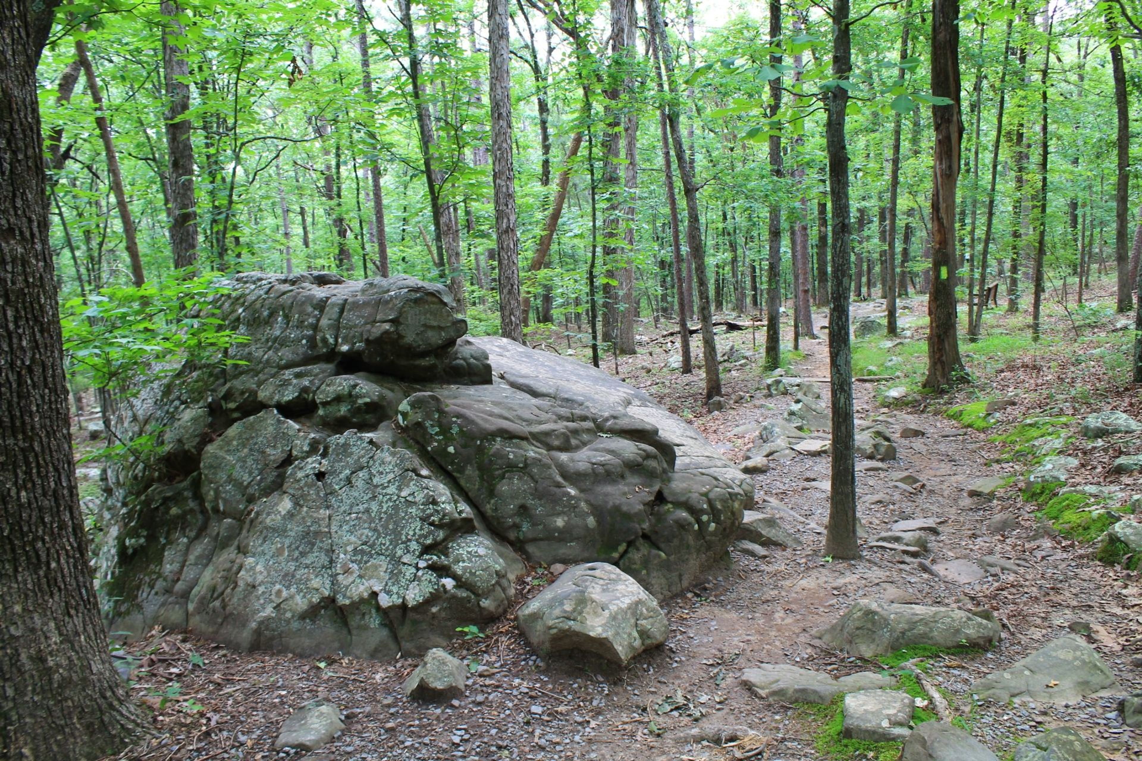 Rock formation on the Rocky Valley Trail. Photo by http://arkokhiker.org.