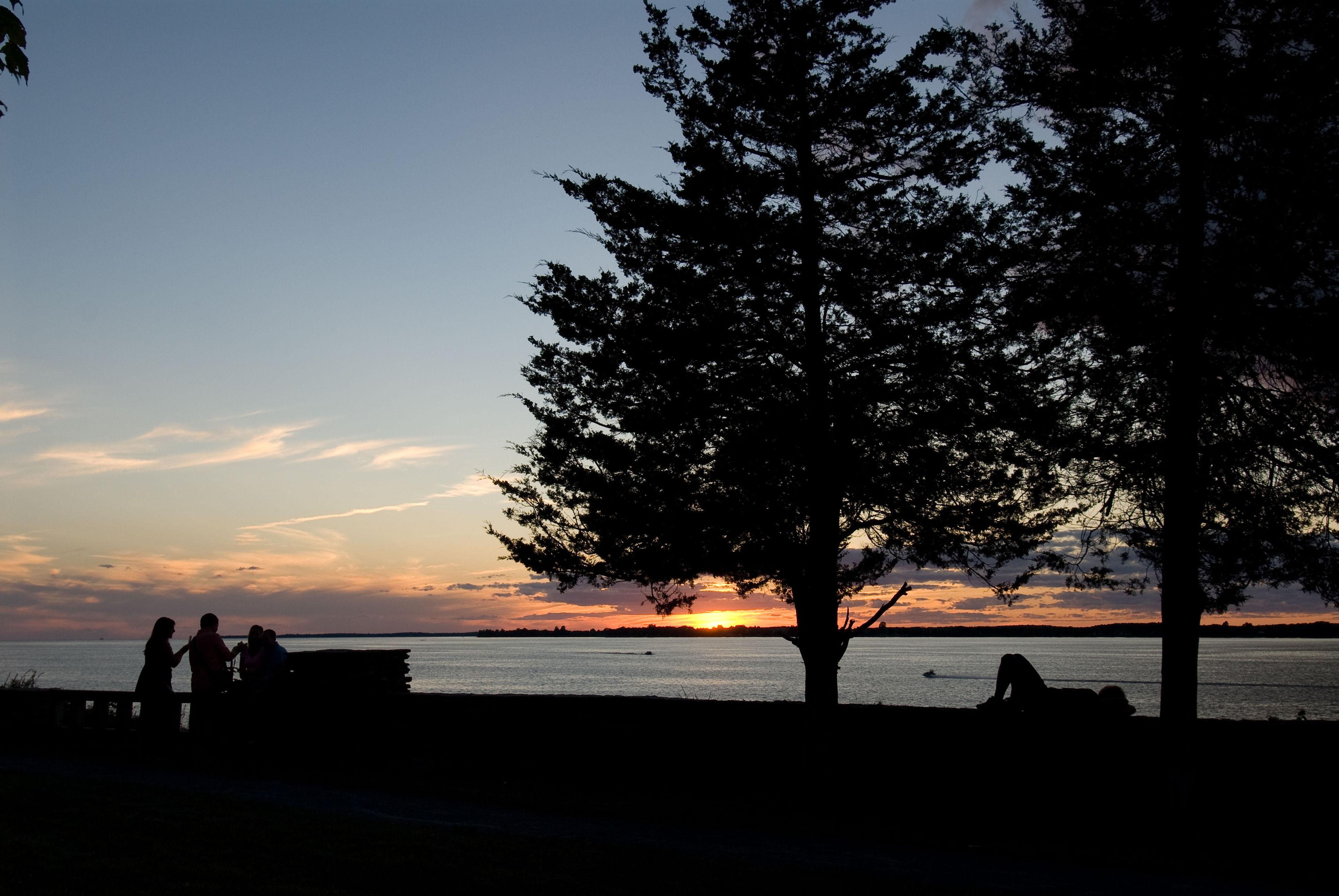 Enjoy a sunset from the Sackets Harbor History Trail.