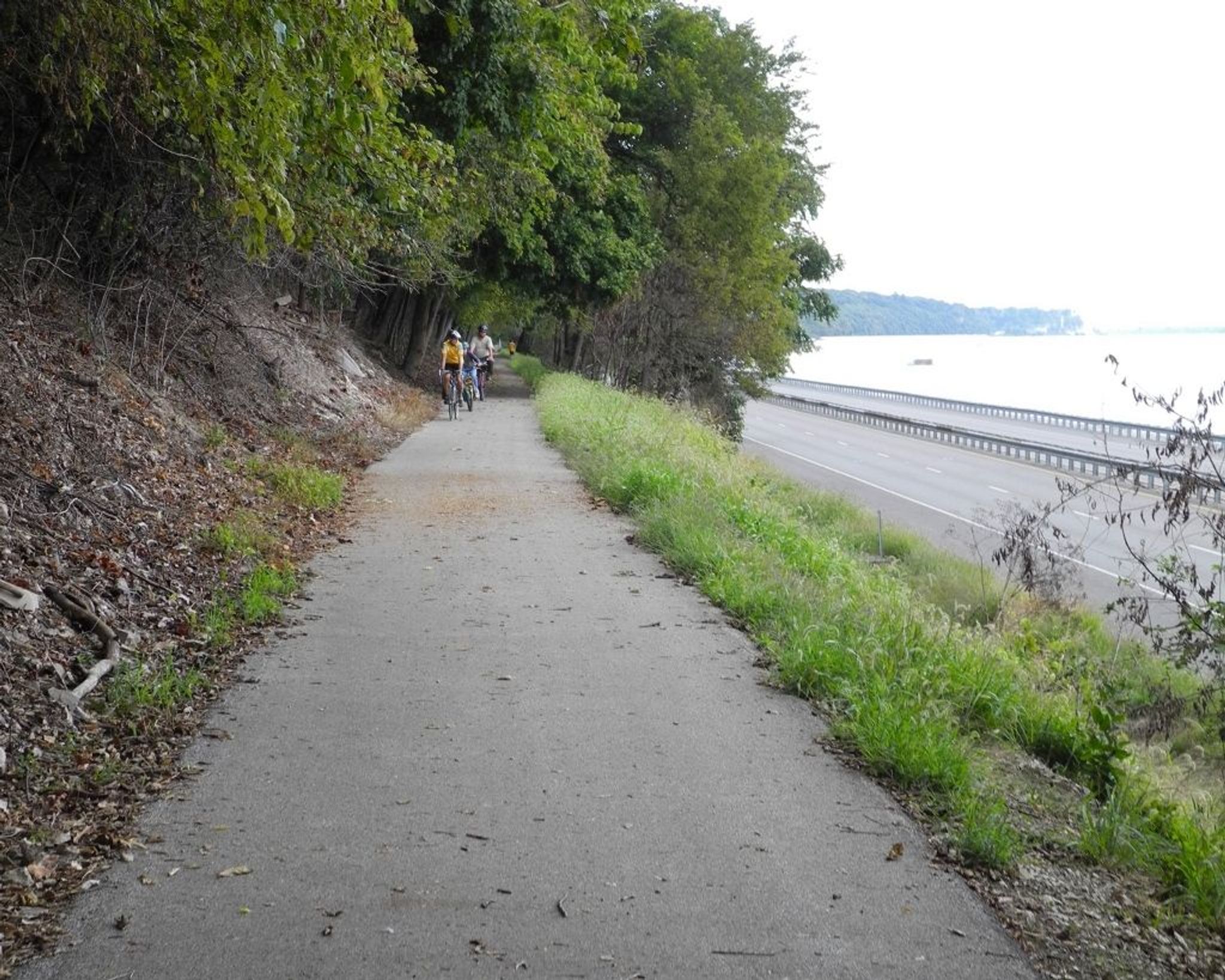 A portion of the Sam Vadalabene Bike Trail along the Mississippi River in Madison County, Illinois. Photo by KBH3rd.