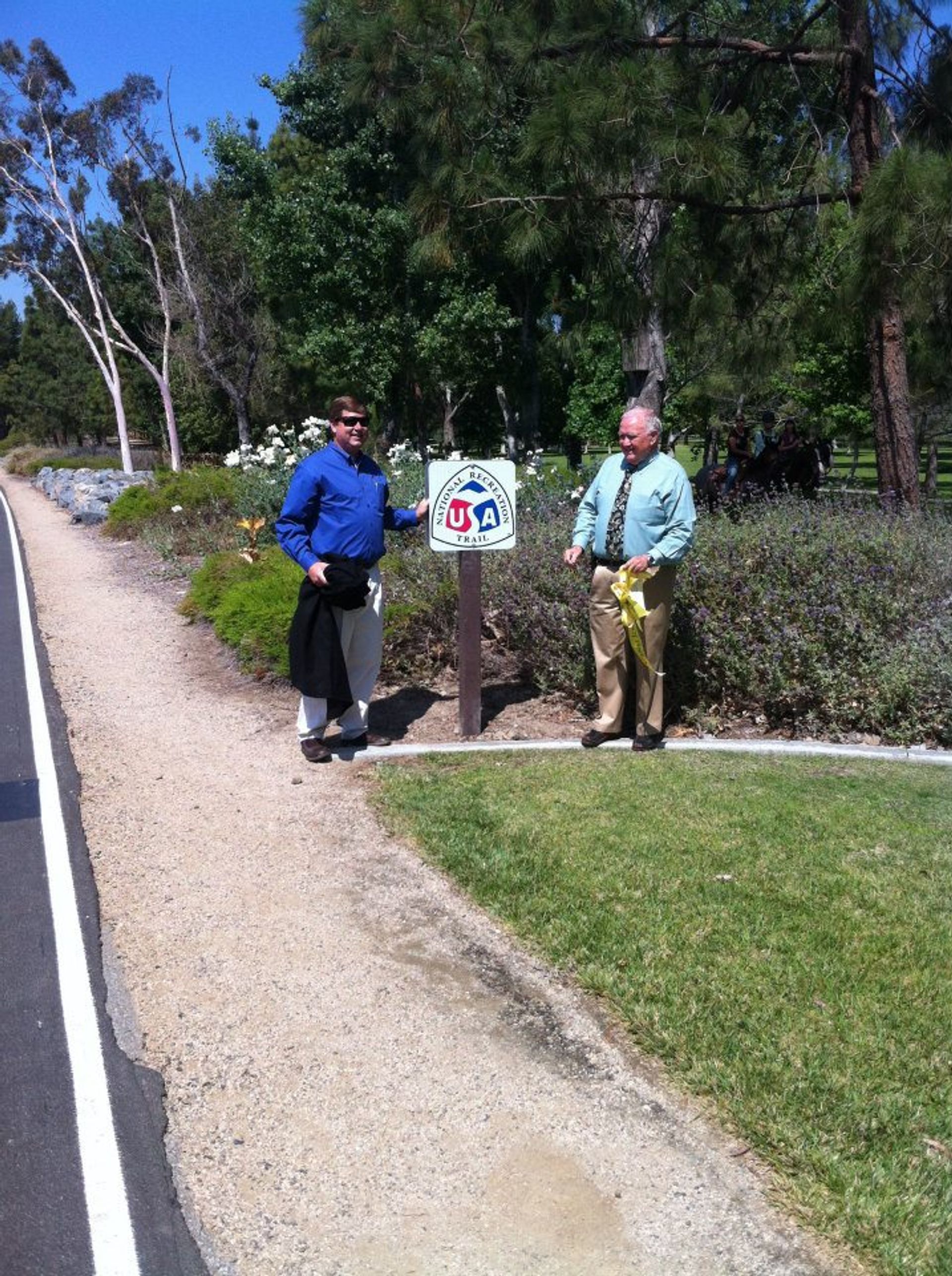 OC Parks Director Mark Denny and Orange County Supervisor Bill Campbell, Third District at designation cermony. Photo by Orange County Parks.