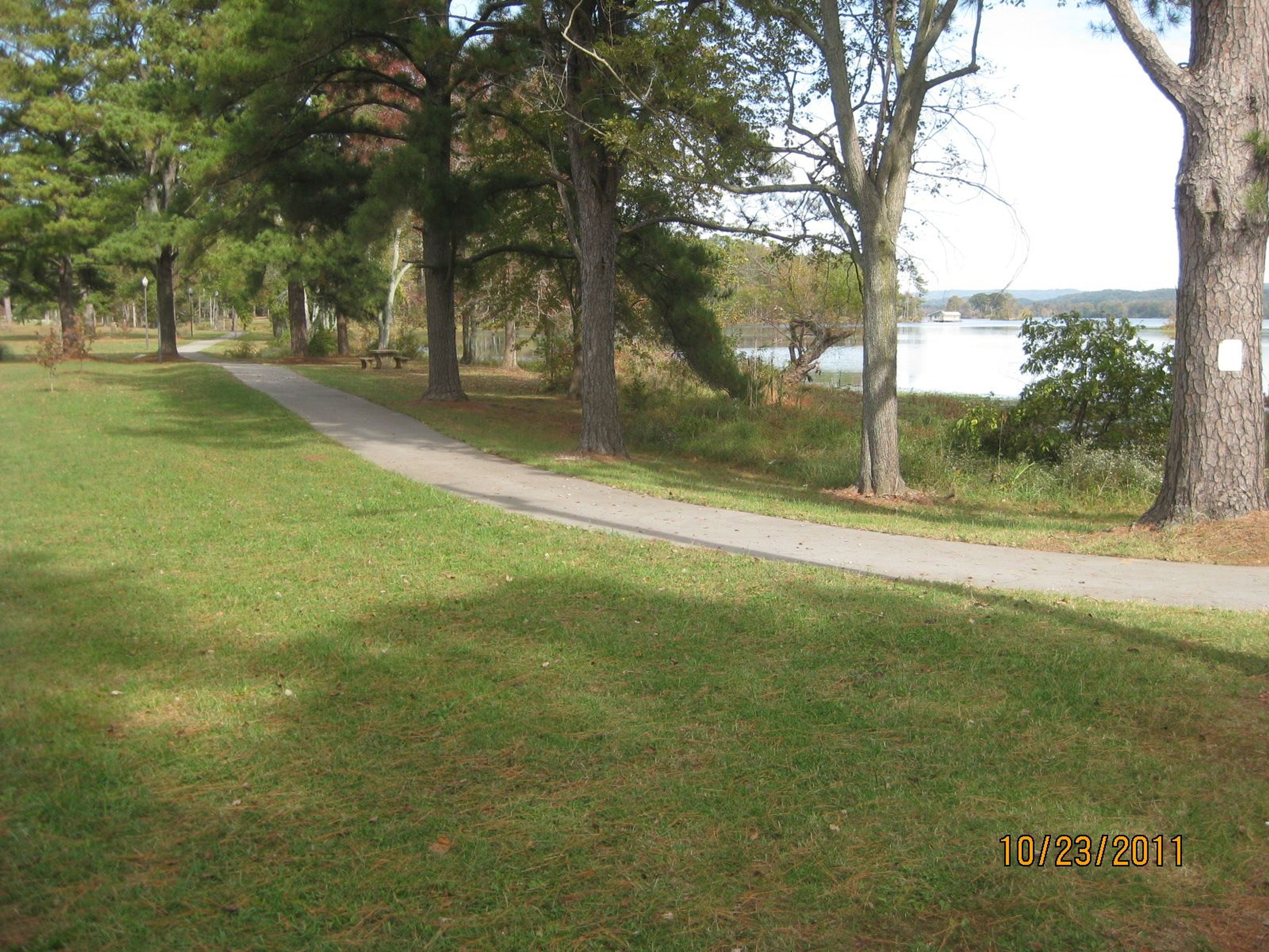 Trail along water