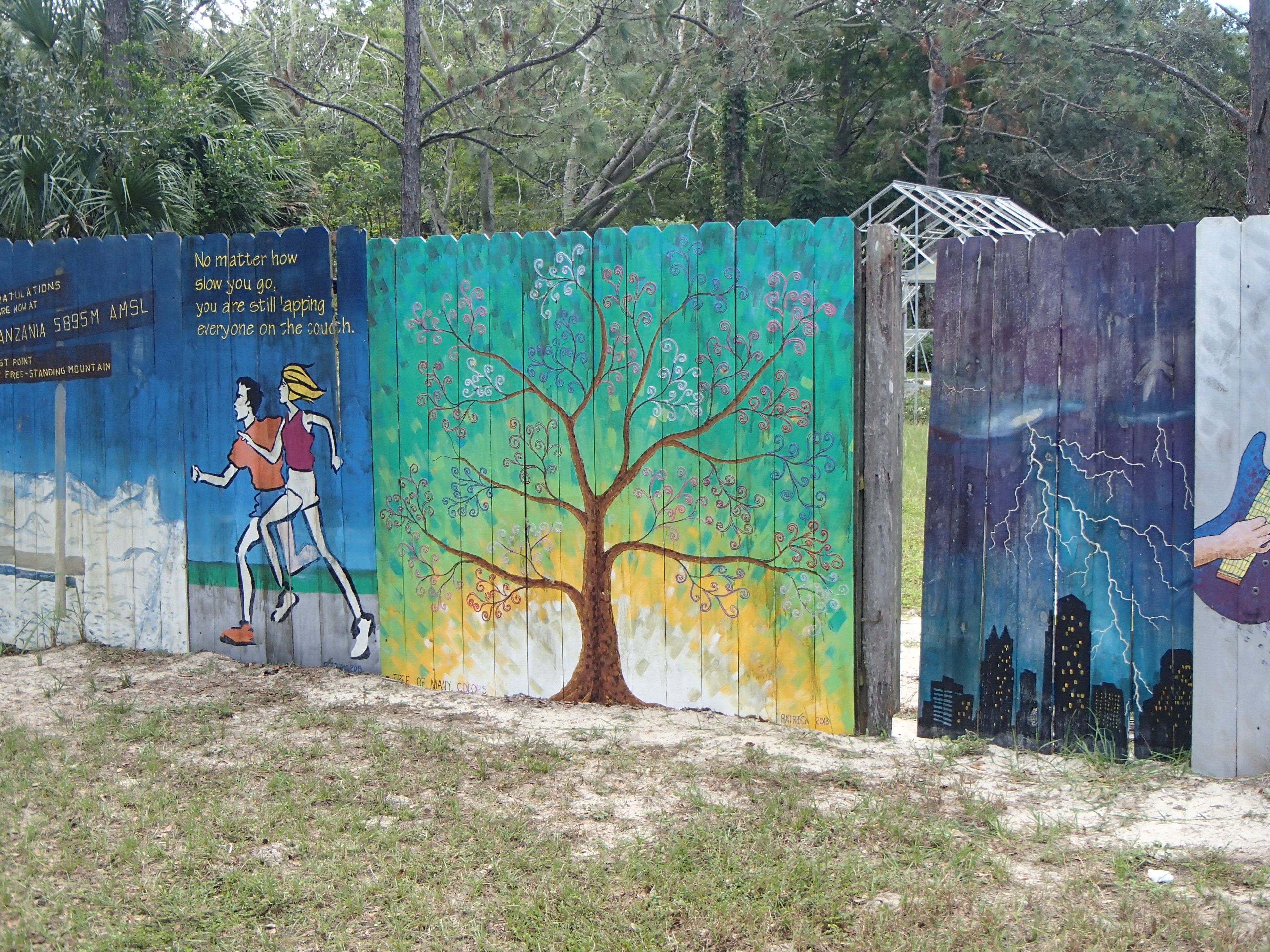 Mural along trail. Photo by Doug Alderson.