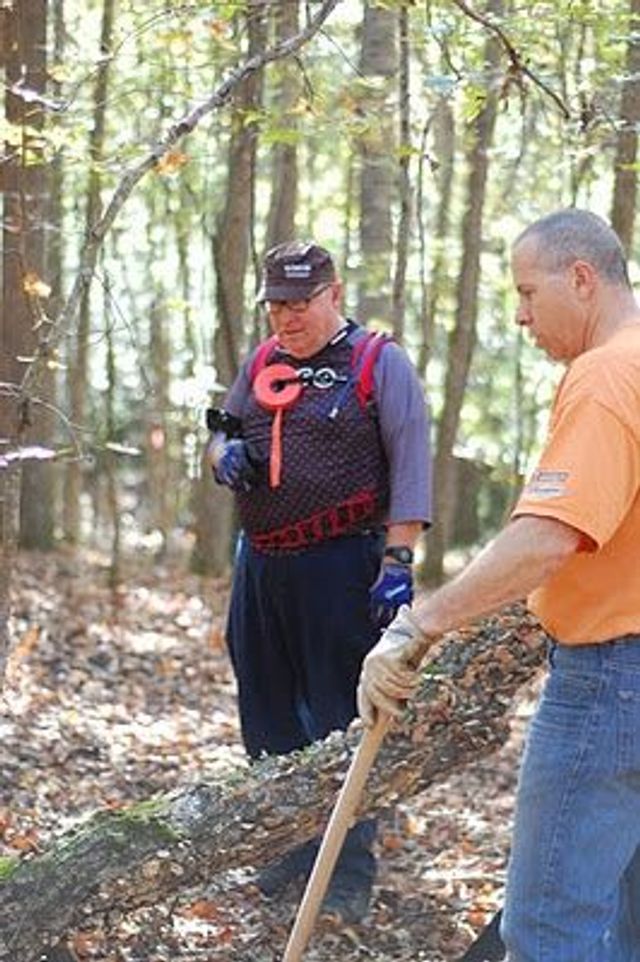 WAMA Pres Richard Russell and help work day fall 2