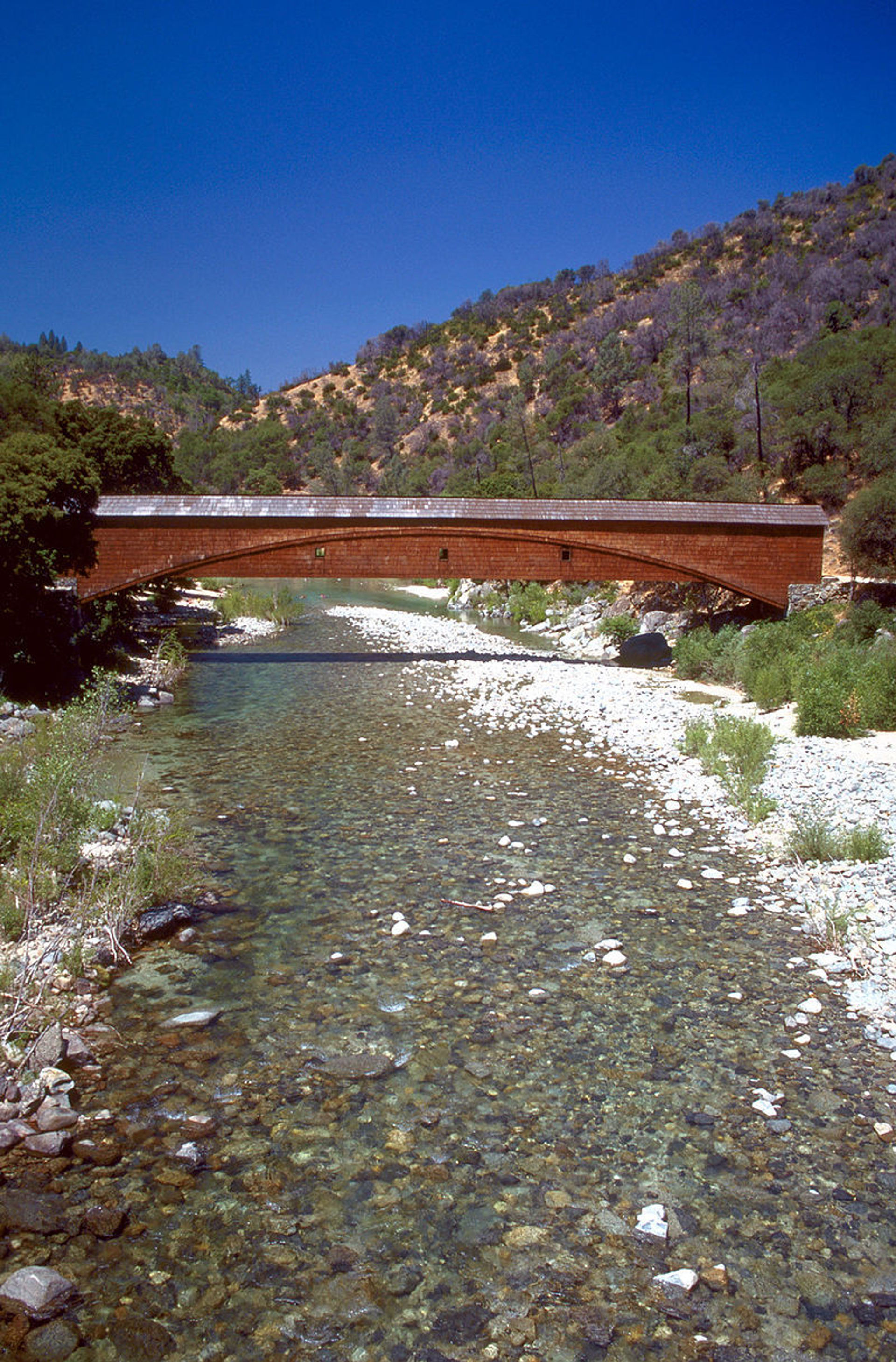 The Bridgeport Covered Bridge on the South Fork Yuba River in South Yuba River State Park. Photo by USACE.